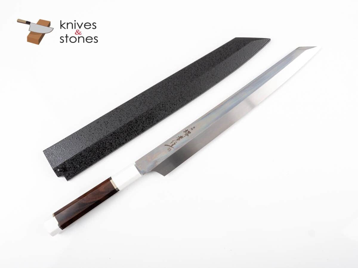 Sakai Takayuki GinRyu (銀龍) - Swedish Steel Honyaki Kiritsuke Yanagiba with Corian Handle