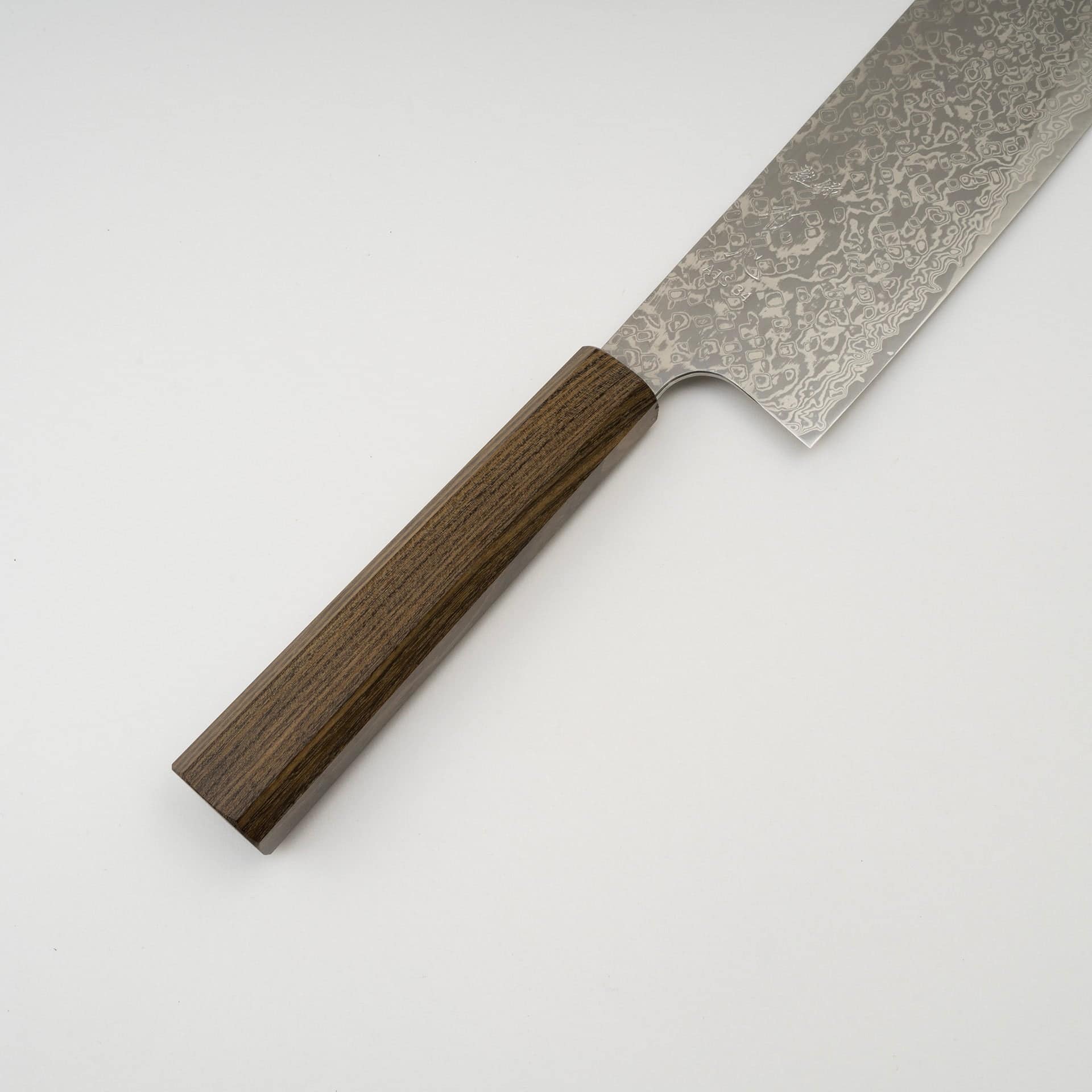 7CR08642.jpg Hatsukokoro Ginga ATS34 Damascus Nakiri 165mm, view 2