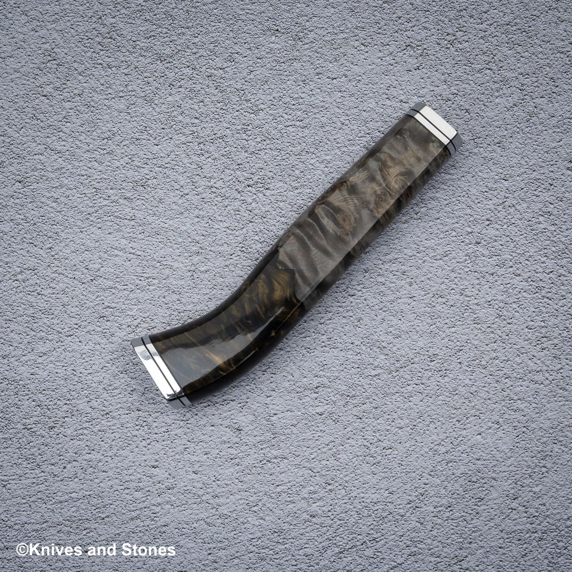 9APR-20250409-159.jpg Stabilized Burl Golden Resin Nenox Style WA Handle for Gyuto / Yanagiba, view 2