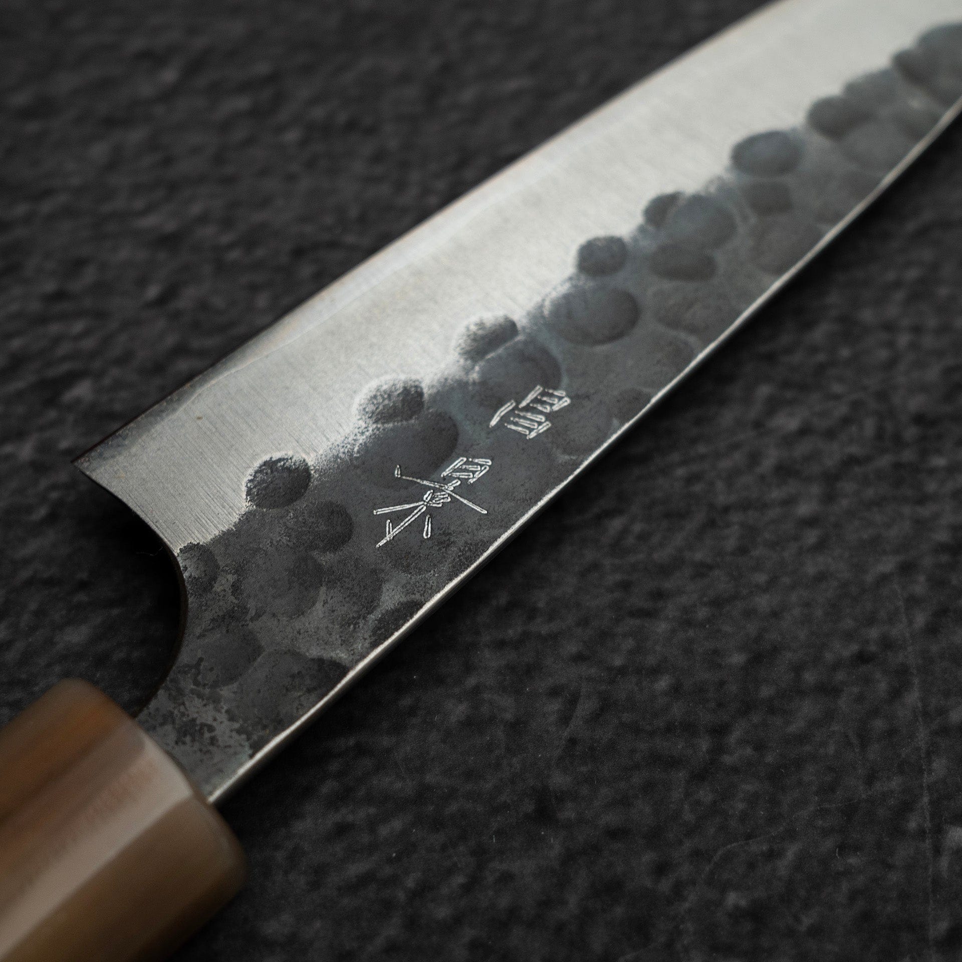 DSC_1215.jpg Masakage Koishi AS Petty 120mm, Aogami Super Kurouchi Tsuchime K&S Hearted-shaped Ironwood Handle, view 4