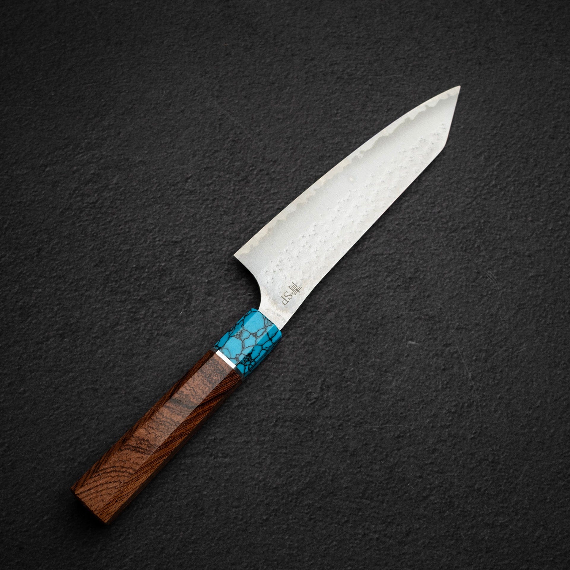 DSC_1272.jpg Kurosaki Kokusen Ei AS Bunka 170mm - Turquoise Ferrule, view 7