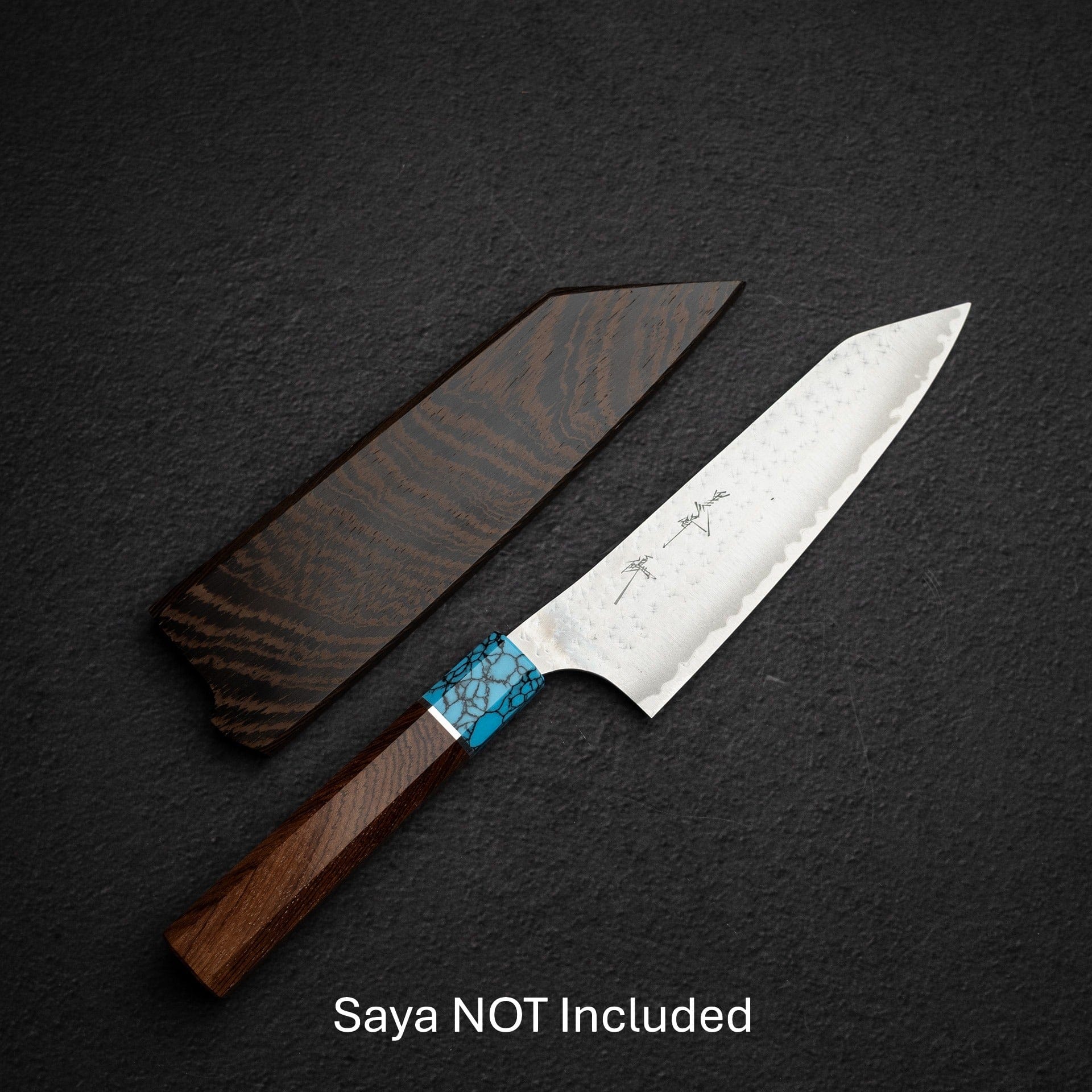 DSC_1273.jpg Kurosaki Kokusen Ei AS Bunka 170mm - Turquoise Ferrule, view 8