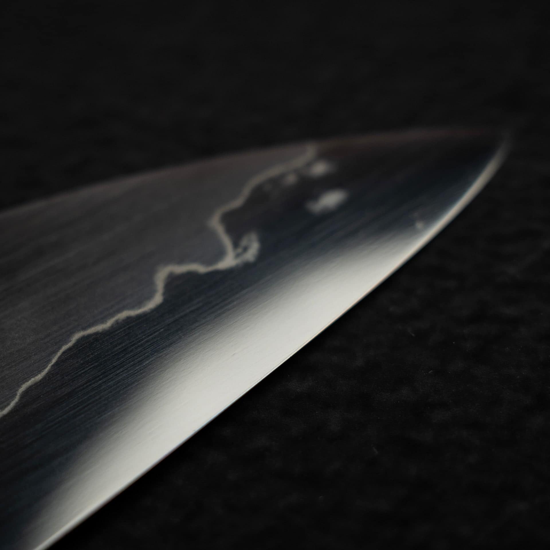 DSC_2120.jpg Tetsujin Ginsan Ukiba Gyuto 210mm Ebony Handle, view 4