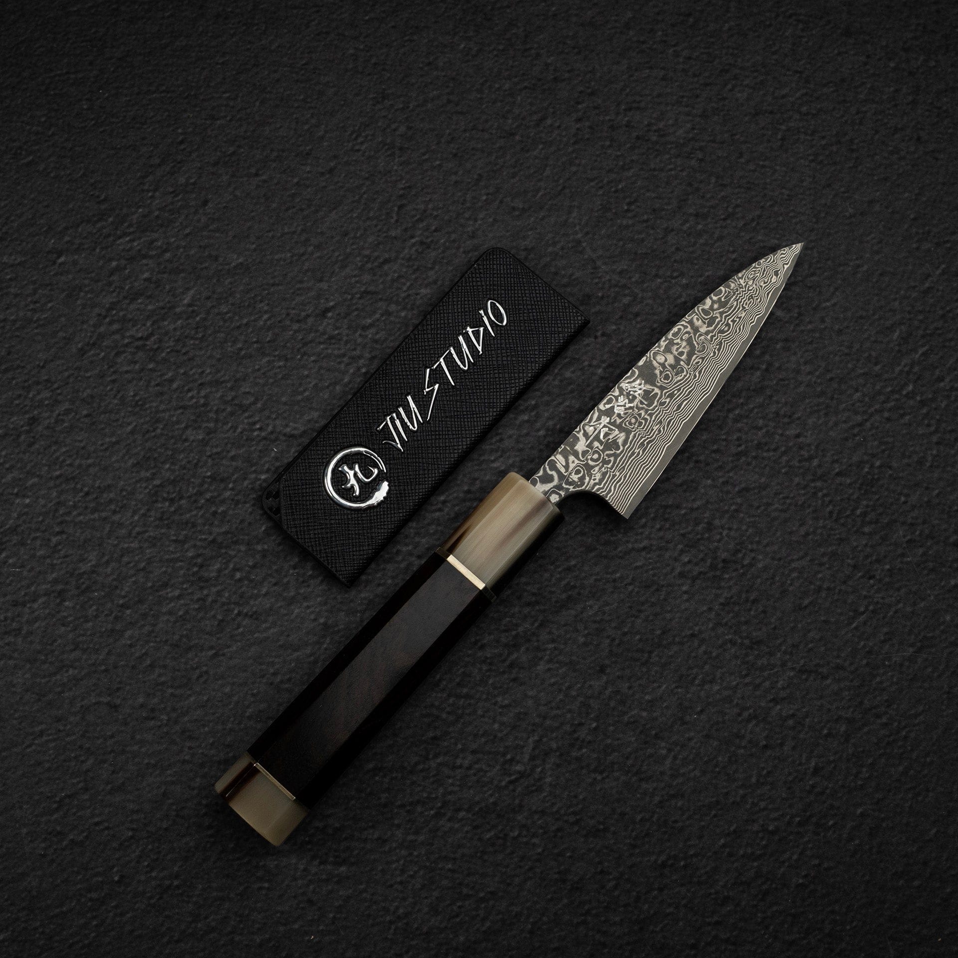 DSC_2186.jpg Takeshi Saji SG2 Black Damascus Paring 90mm, view 6