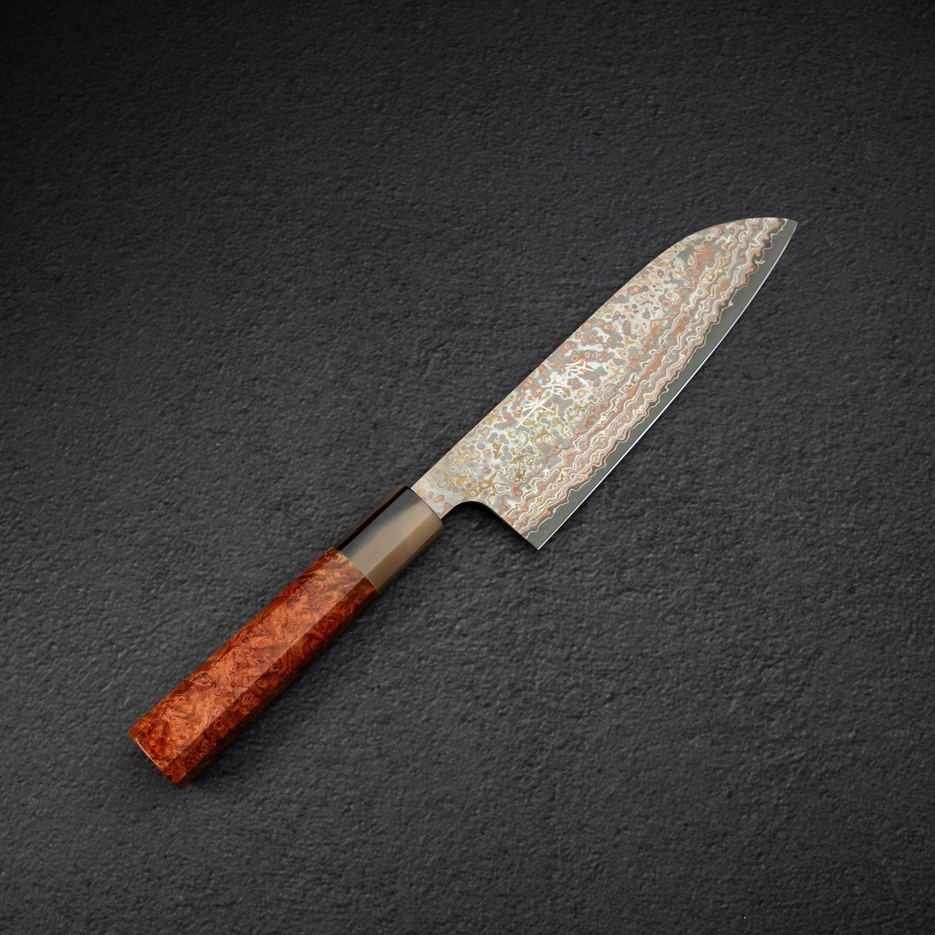DSC_3092.jpg Takeshi Saji VG10 Rainbow Damascus Etched Santoku 165mm, view 2