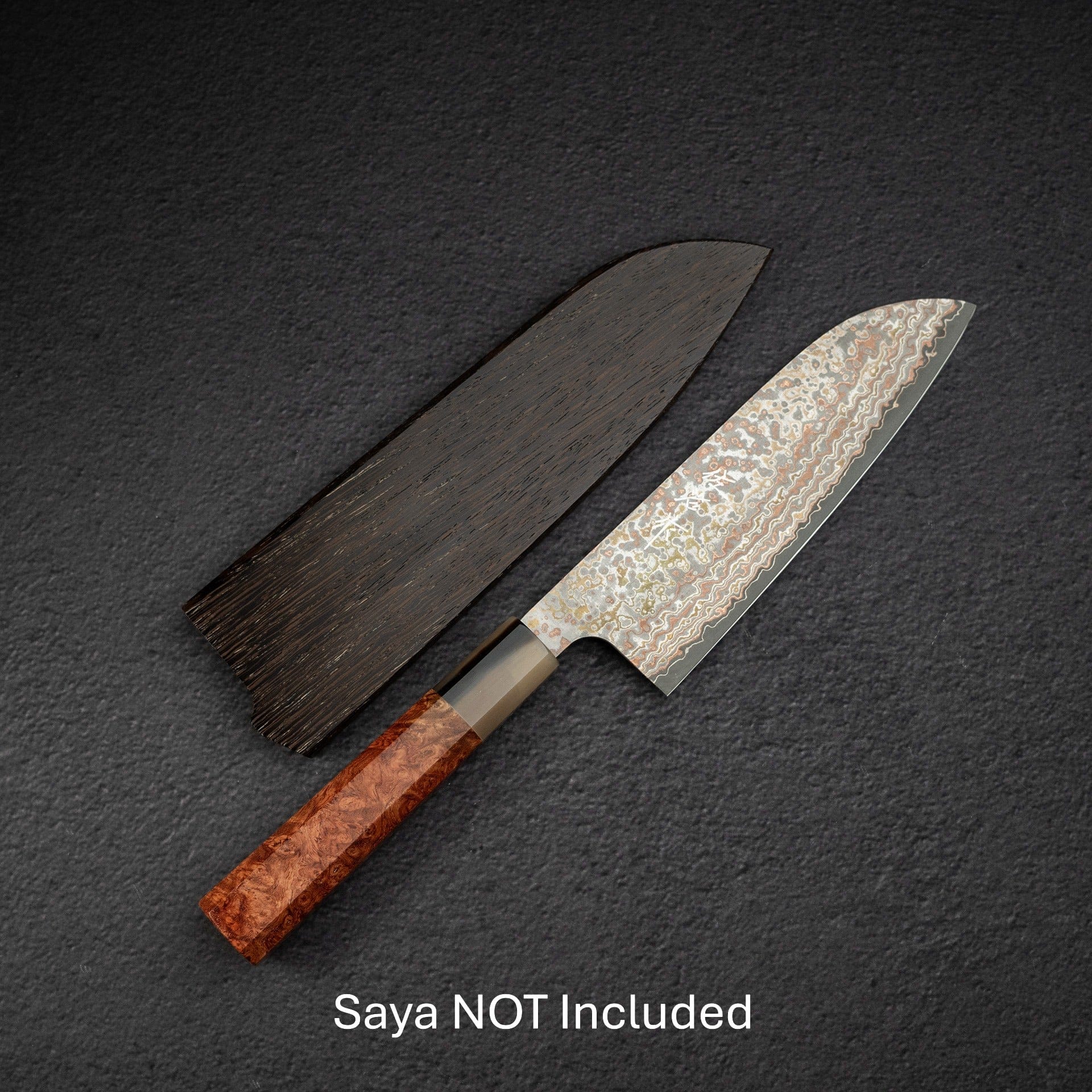 DSC_3097.jpg Takeshi Saji VG10 Rainbow Damascus Etched Santoku 165mm, view 7