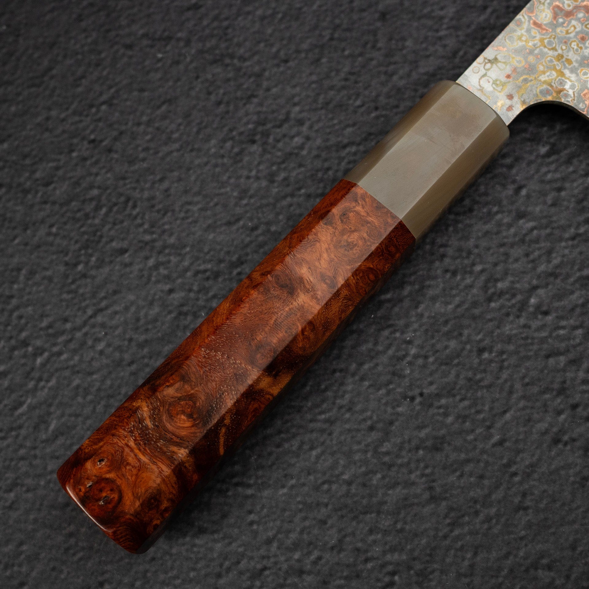 DSC_3118.jpg Takeshi Saji VG10 Rainbow Damascus Etched Bunka 165mm, view 6