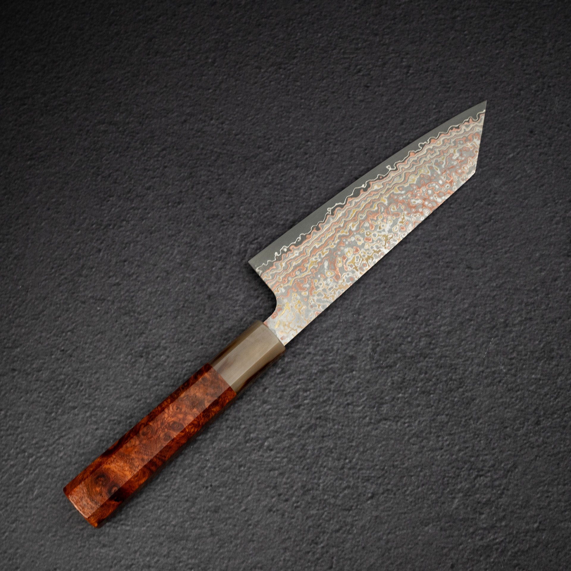 DSC_3121.jpg Takeshi Saji VG10 Rainbow Damascus Etched Bunka 165mm, view 8