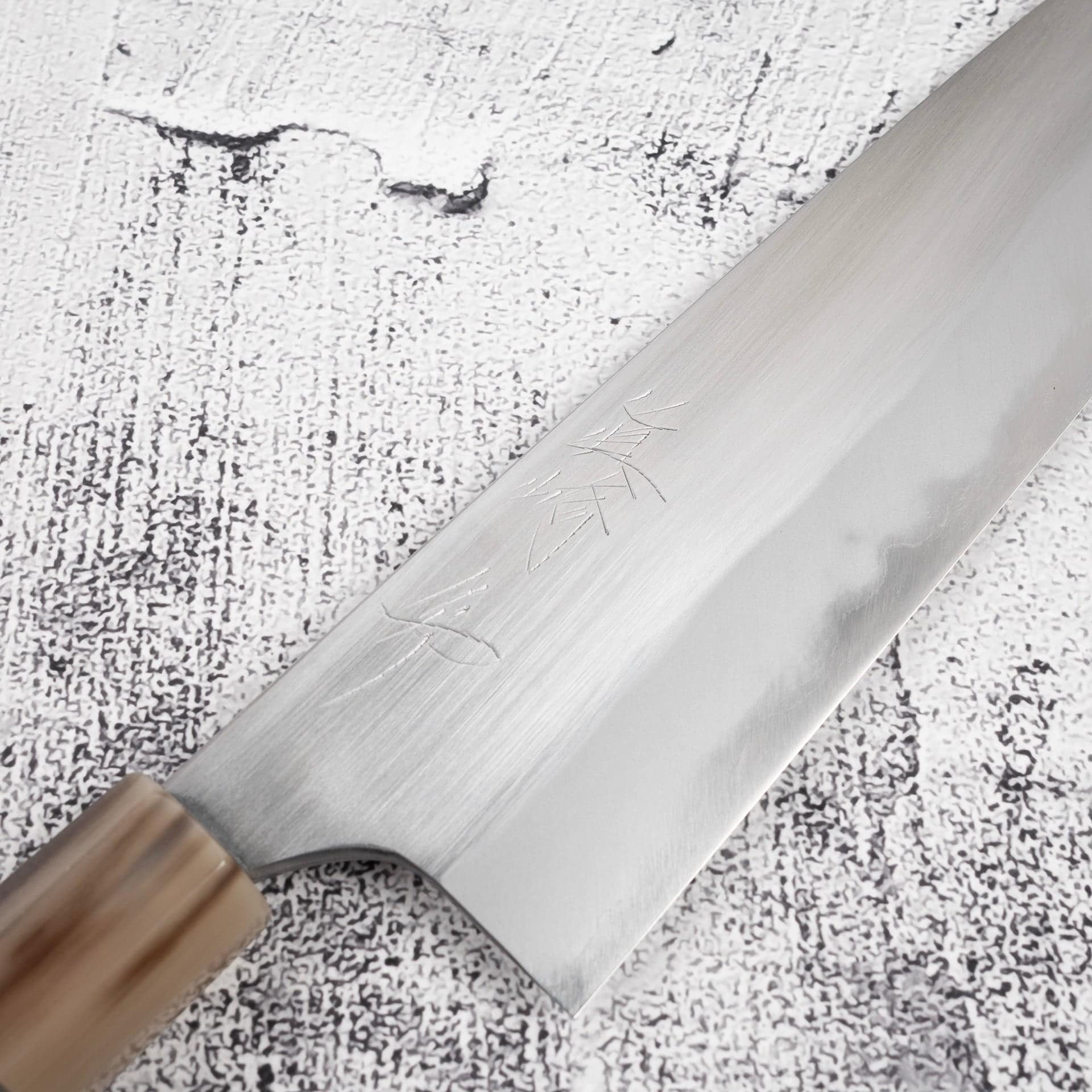 EOFY2025SPECIALMazakiWhite2Hon-SanmaiGyuto240mmwithSayac.jpg EOFY2025 SPECIAL: Mazaki White 2 Hon-Sanmai Gyuto 240mm with Saya, view 3