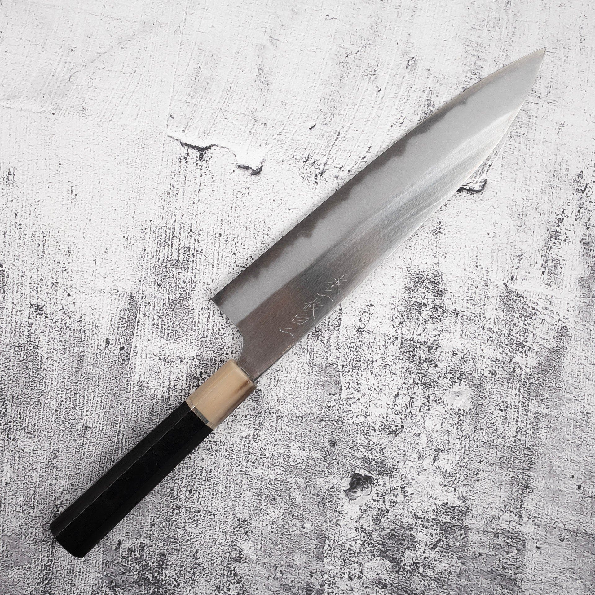 EOFY2025SPECIALMazakiWhite2Hon-SanmaiGyuto240mmwithSayae.jpg EOFY2025 SPECIAL: Mazaki White 2 Hon-Sanmai Gyuto 240mm with Saya, view 5