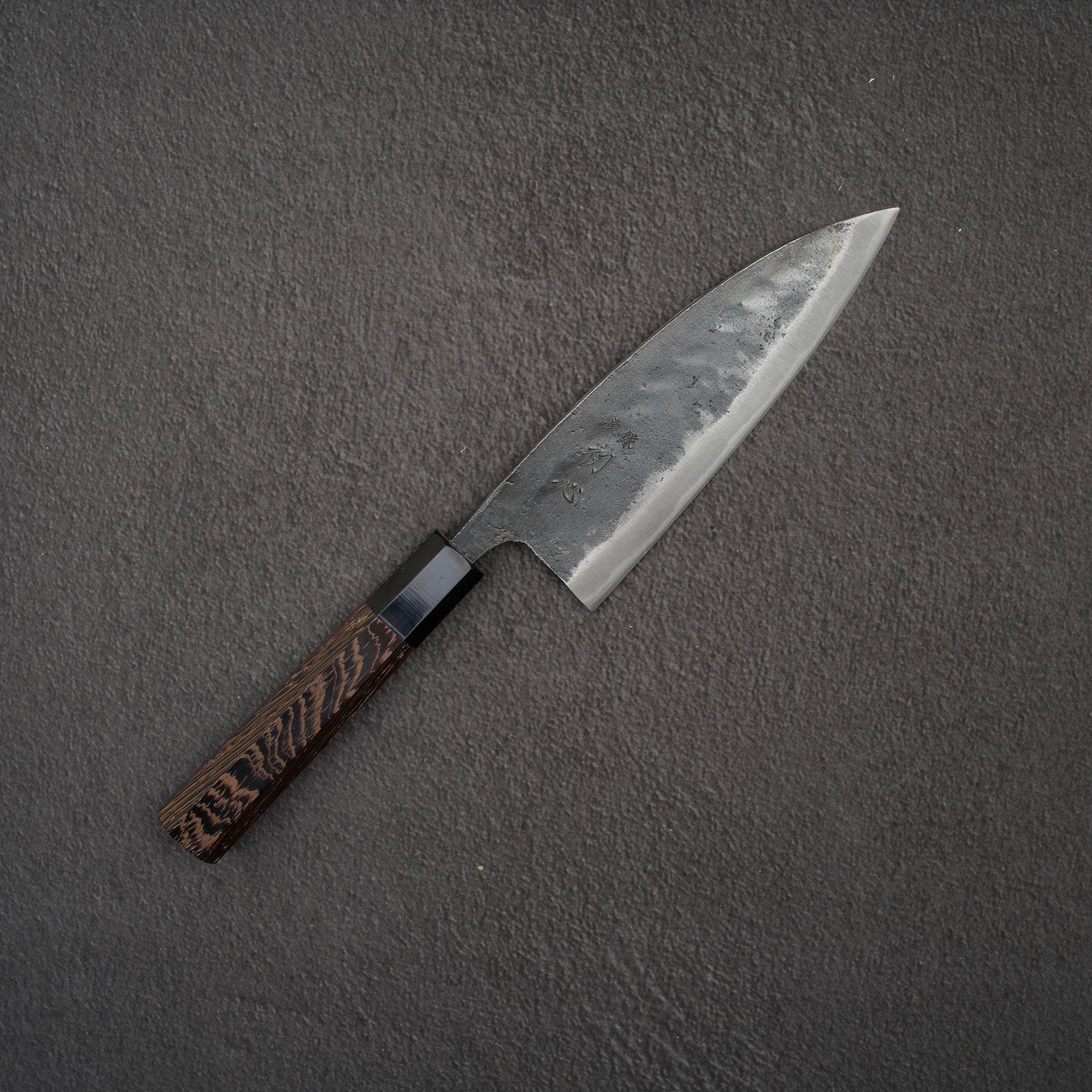 Hatsukokoro Kurokaze Blue 2 Kurouchi Deba 165mm Double Bevel