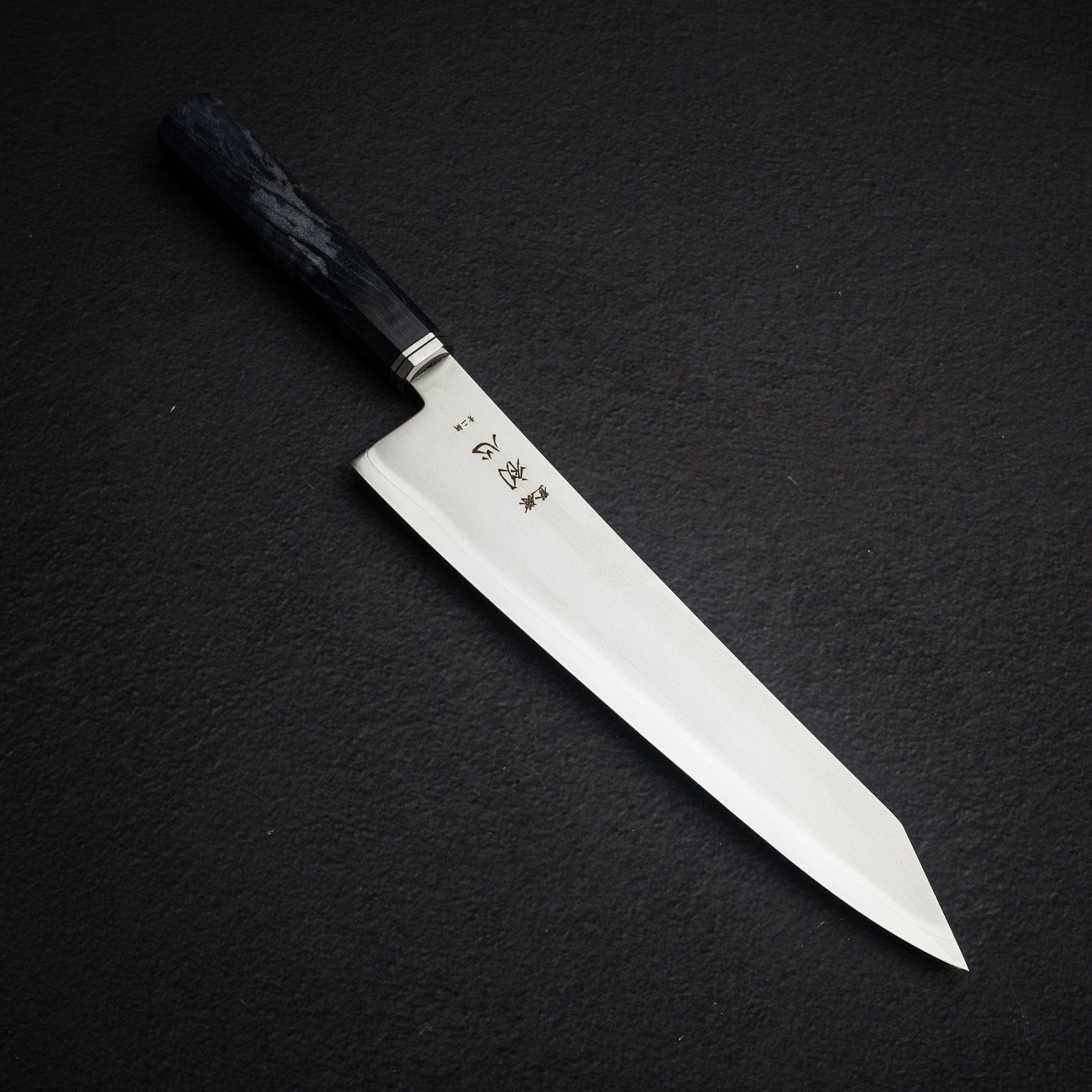 Hatsukokoro Kaijin Blue 2 K-tip Gyuto 240mm Migaki Curly Maple
