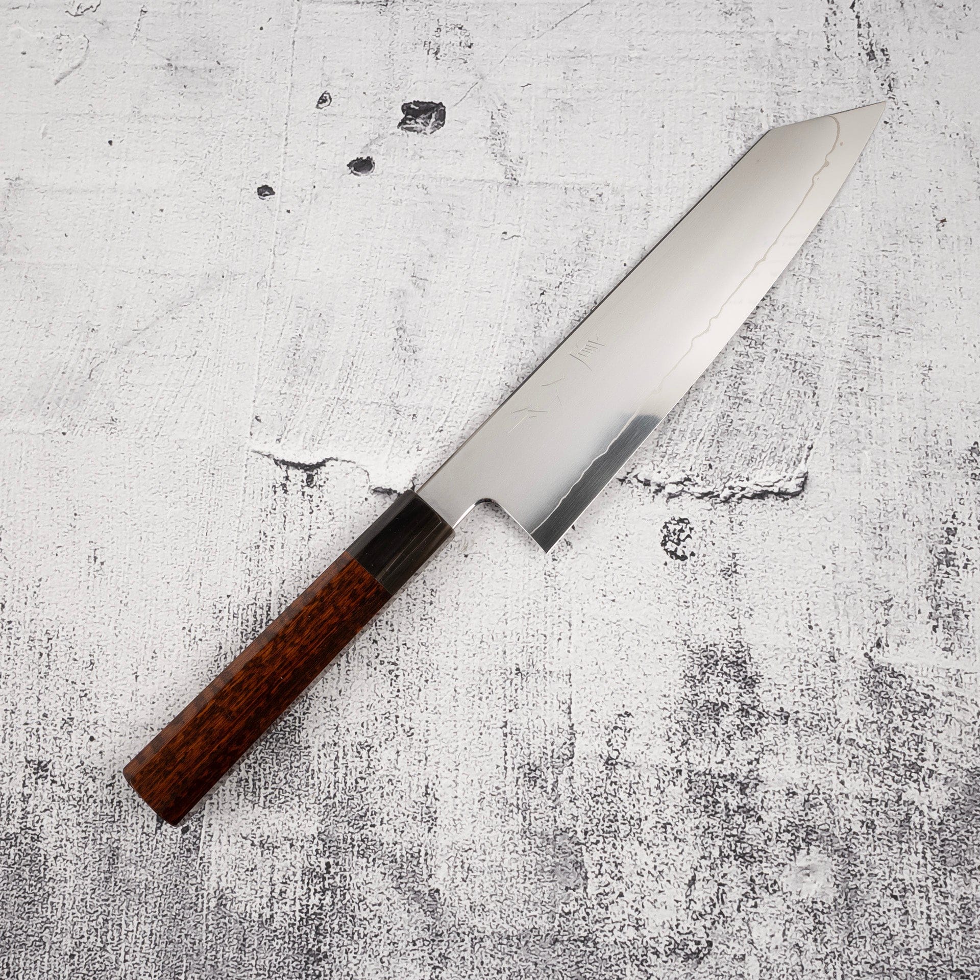 MyojinRikiSeisakushoSG2KtipGyuto210mmSnakewoodHandlea.jpg Myojin Riki Seisakusho SG2 K tip Gyuto 210mm Snakewood Handle, view 2