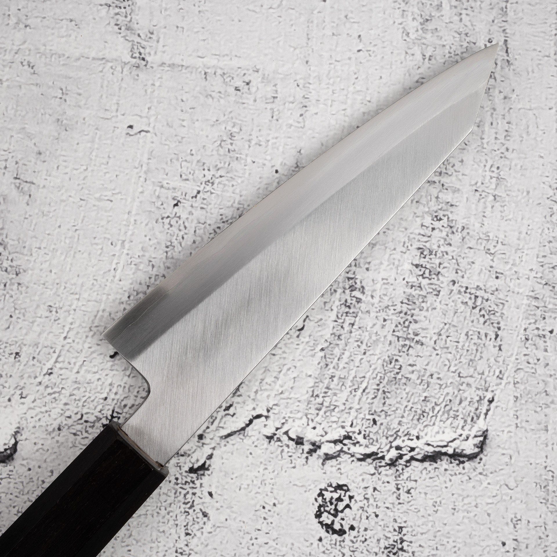 NakagawaGinsanHonesukiLeftHand-20250813-05.jpg Nakagawa Left Hand Ginsan Honesuki 150 mm Kasumi Ebony, view 2