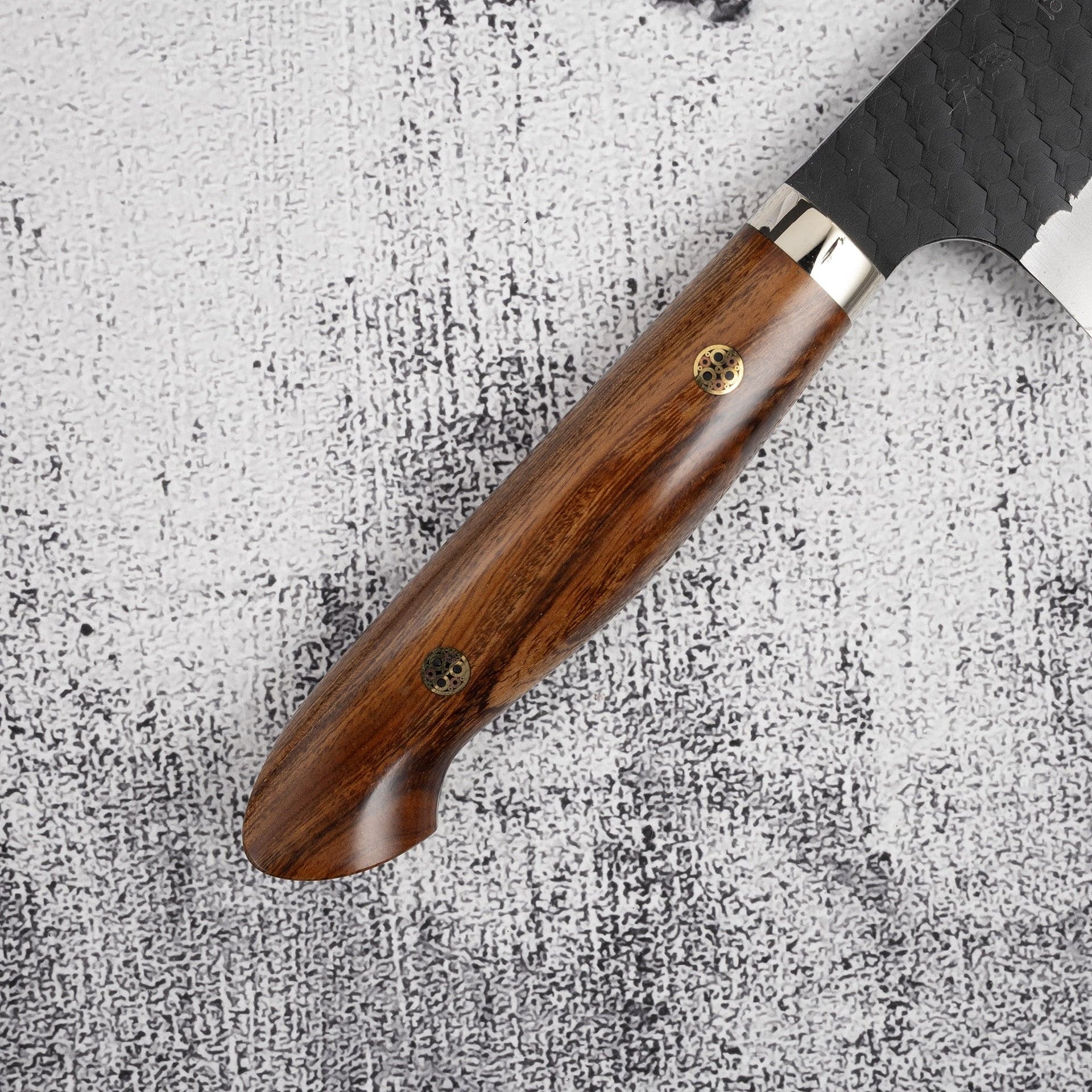 NigaraKUSG2K-tipNakiri165mmIronwoodWestern-20250801-06.jpg Nigara SG2 Tsuchime K-tip Nakiri 165mm Kurouchi Western Ironwood, view 5