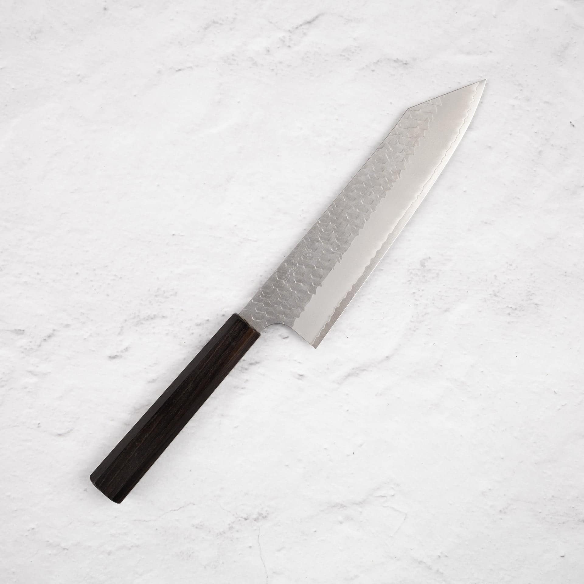 Nigara SG2 Tsuchime Matt Migaki K-tip Gyuto 210mm Ebony