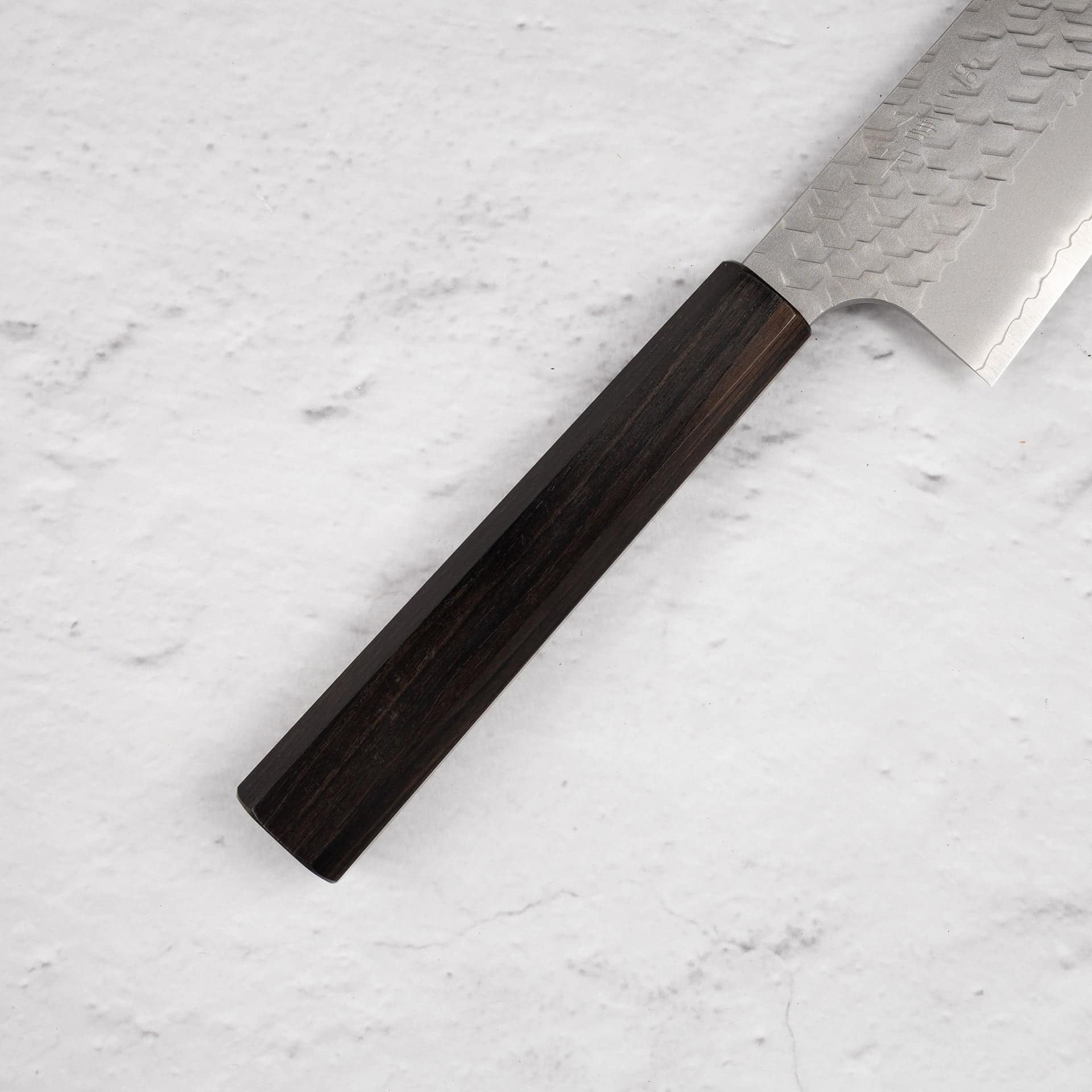 NigaraSG2TsuchimeK-tipGyuto210mmEbony-20250516-07.jpg Nigara SG2 Tsuchime Matt Migaki K-tip Gyuto 210mm Ebony, view 2