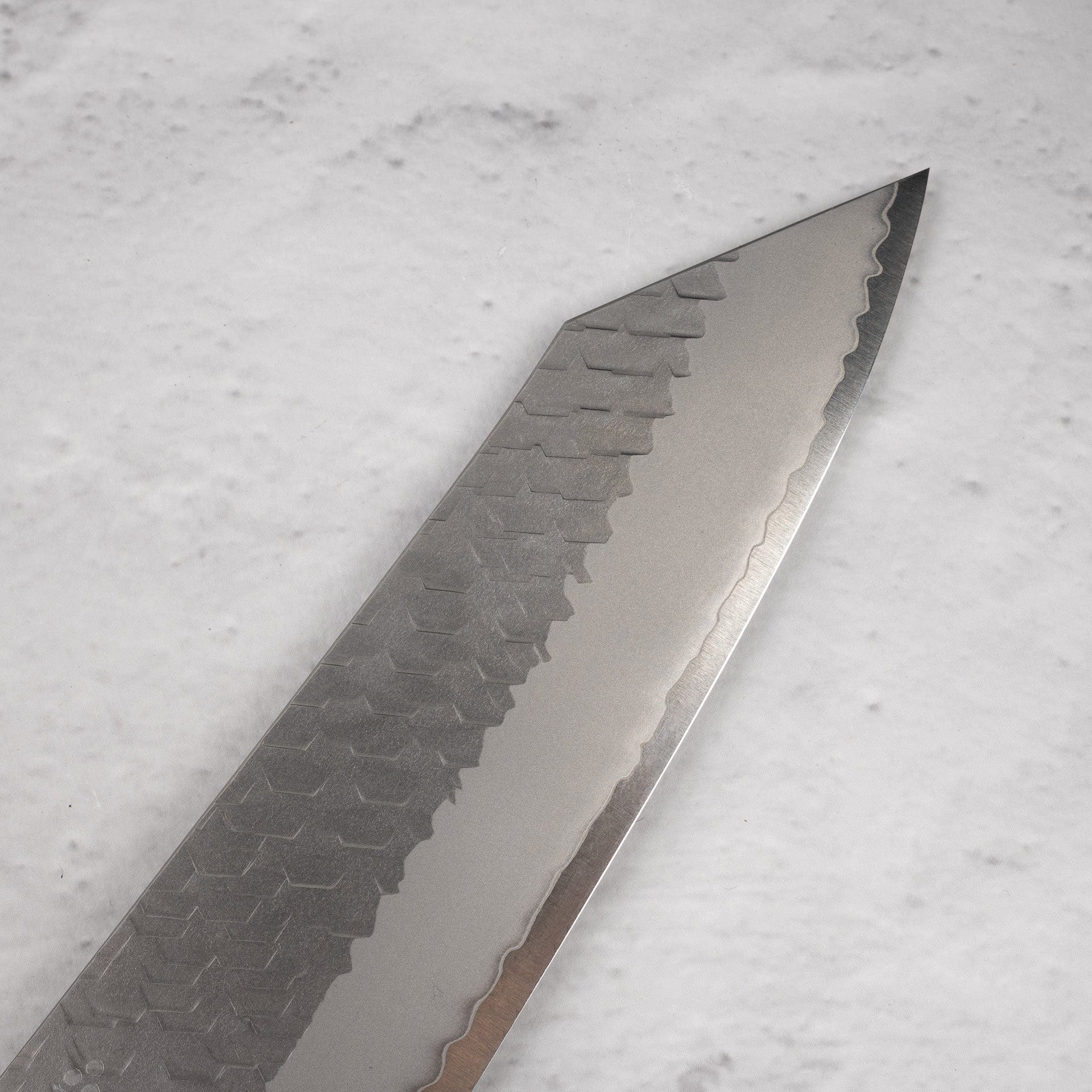 NigaraSG2TsuchimeK-tipGyuto210mmEbony-20250516-10.jpg Nigara SG2 Tsuchime Matt Migaki K-tip Gyuto 210mm Ebony, view 5