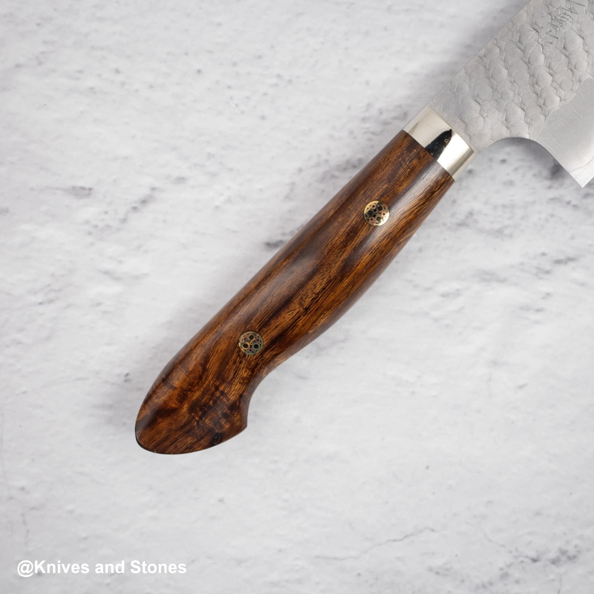 NigaraSG2TsuchimeK-tipGyuto210mmWesternIronwood-20250508-08.jpg Nigara SG2 Tsuchime Matt Migaki K-tip Gyuto 210mm Western Ironwood, view 2