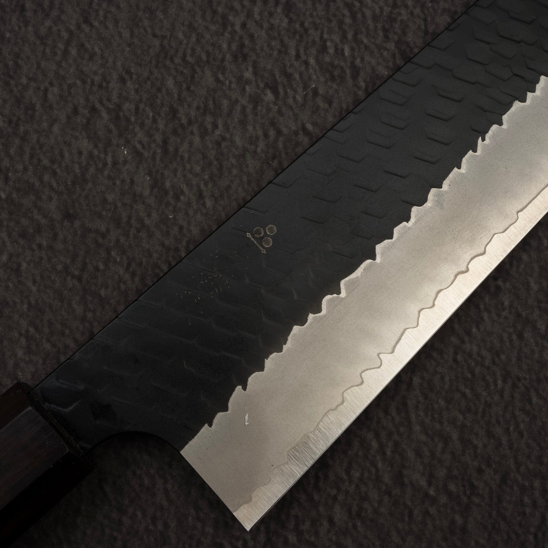 Nigara SG2 Tsuchime Kurouchi K-tip Gyuto 270mm Ebony Handle, view 3