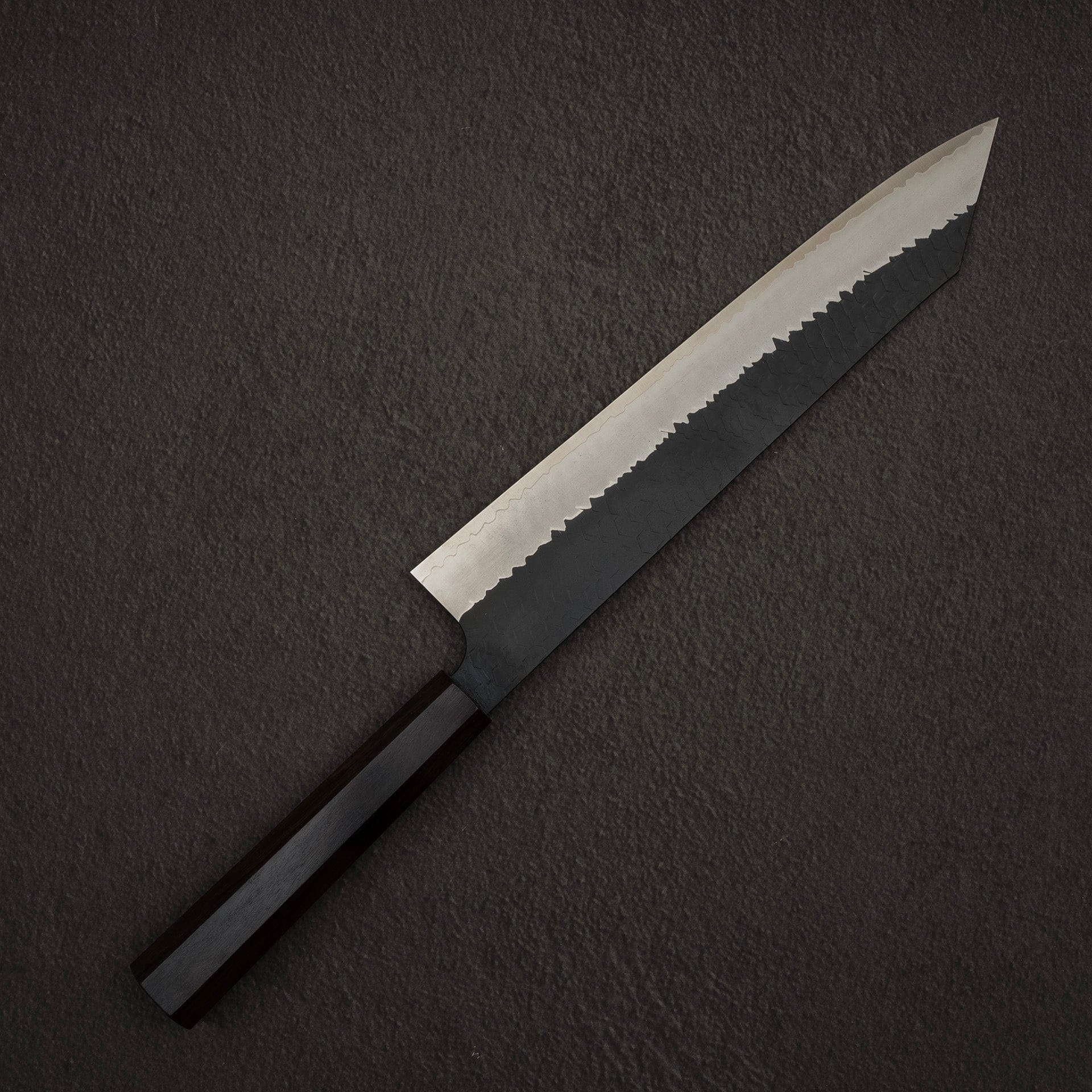 Nigara SG2 Tsuchime Kurouchi K-tip Gyuto 270mm Ebony Handle, view 5
