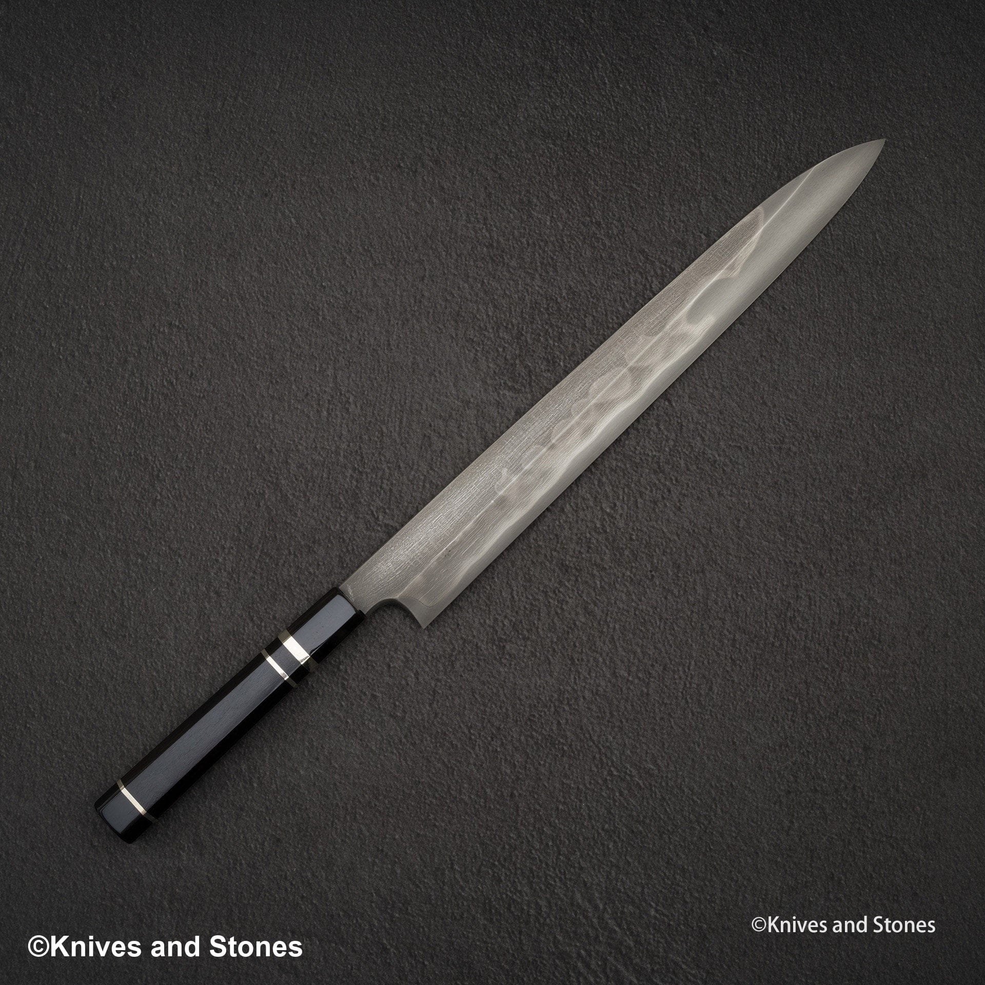 Nigara Blue 2 Honyaki Yanagiba 330mm Tobiyaki Sword Hamon