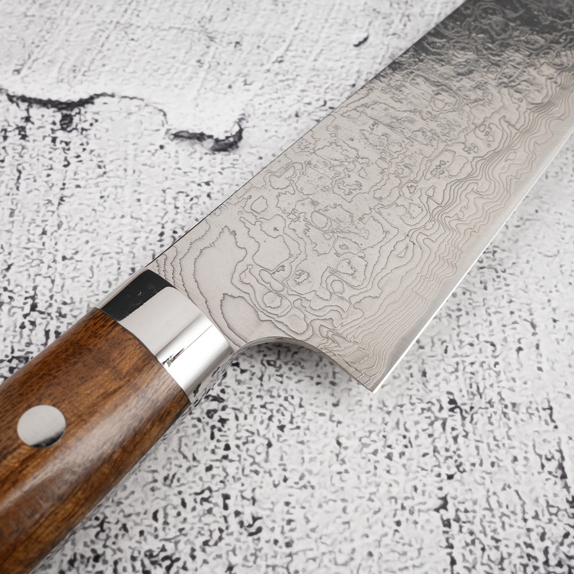 SajiDiamondDamascusSG2Gyuto180mmWesternIronwood-20250801-09.jpg Takeshi Saji SG2 Diamond Damascus Gyuto 180mm Ironwood Handle, view 5
