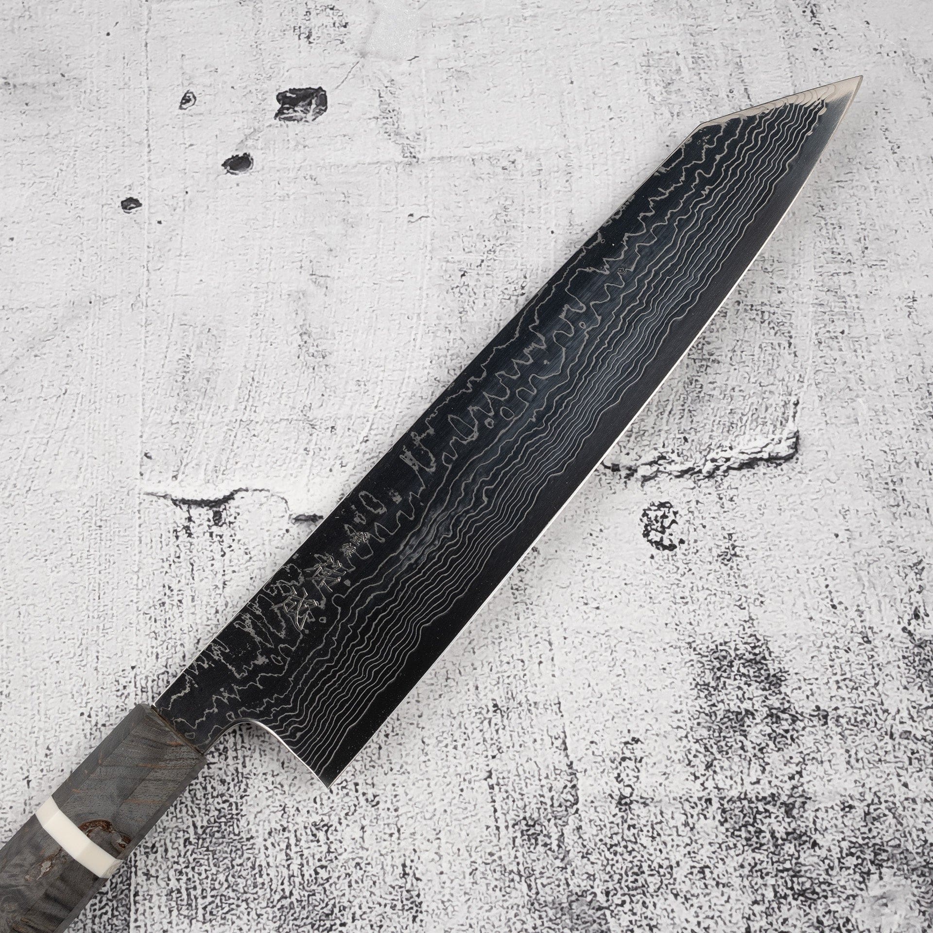 SukenariSG2K-tipGyuto270mmDamascusBirchHandle-20250829-05.jpg Sukenari SG2 Damascus K-tip Gyuto 270mm Birch, view 4