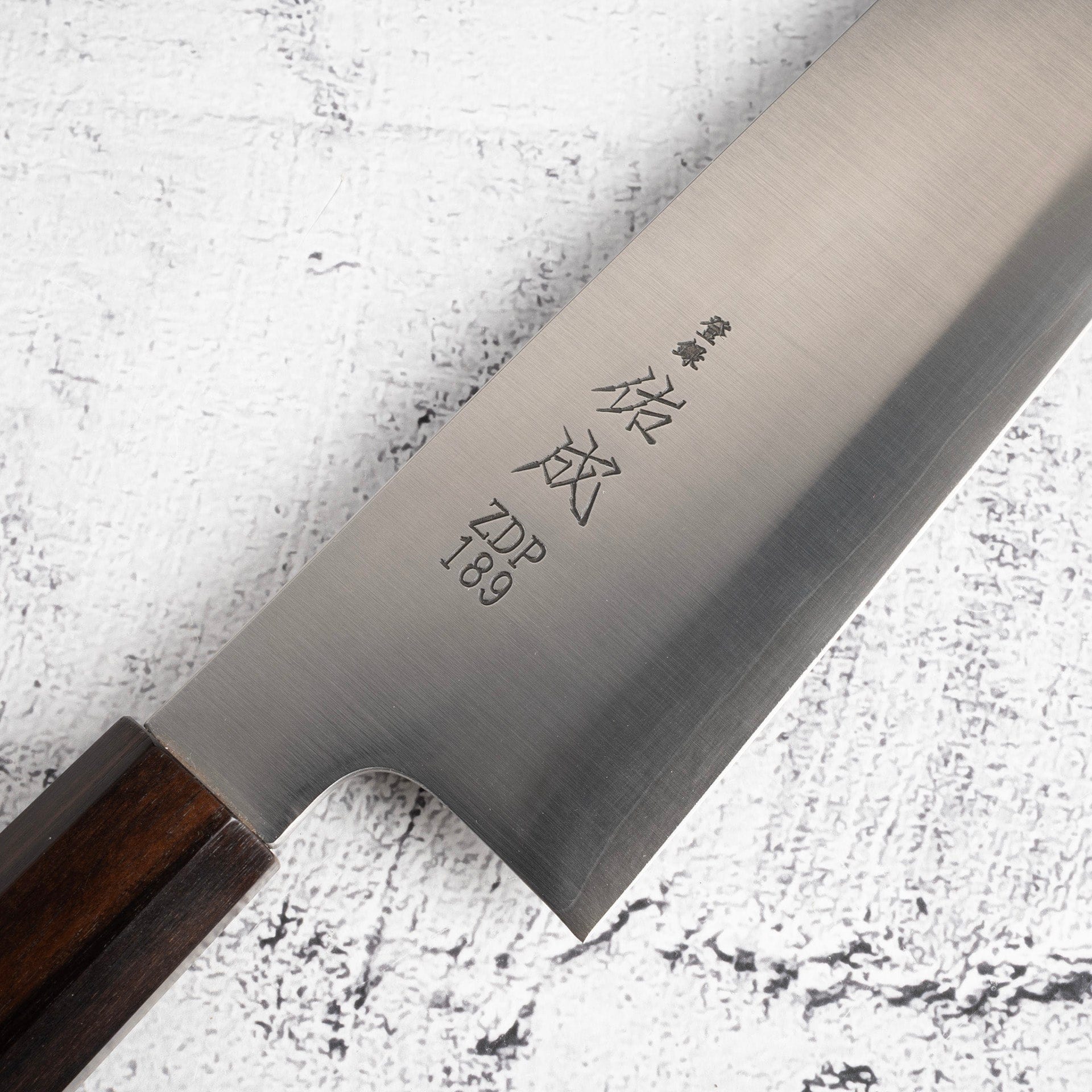 SukenariZDP-189HairlineKtipGyuto270mmd.jpg Sukenari ZDP-189 Hairline K tip Gyuto 270mm, view 5