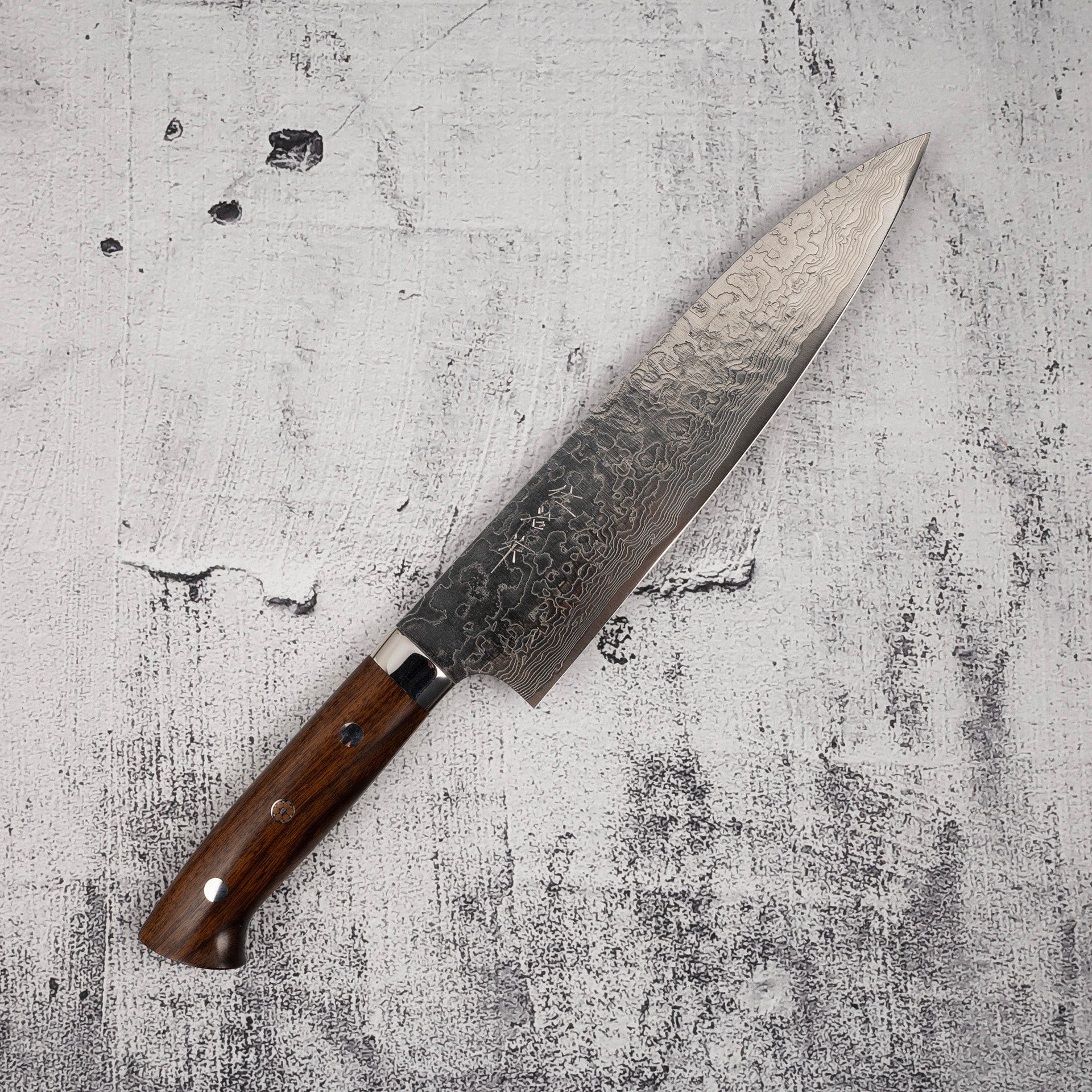 TakeshiSajiSG2DiamondDamascusGyuto210mmIronwoodb_043dcfcb-1335-4a71-9343-2205f50fd3f1.jpg Takeshi Saji SG2 Diamond Damascus Gyuto 210mm Ironwood, view 2