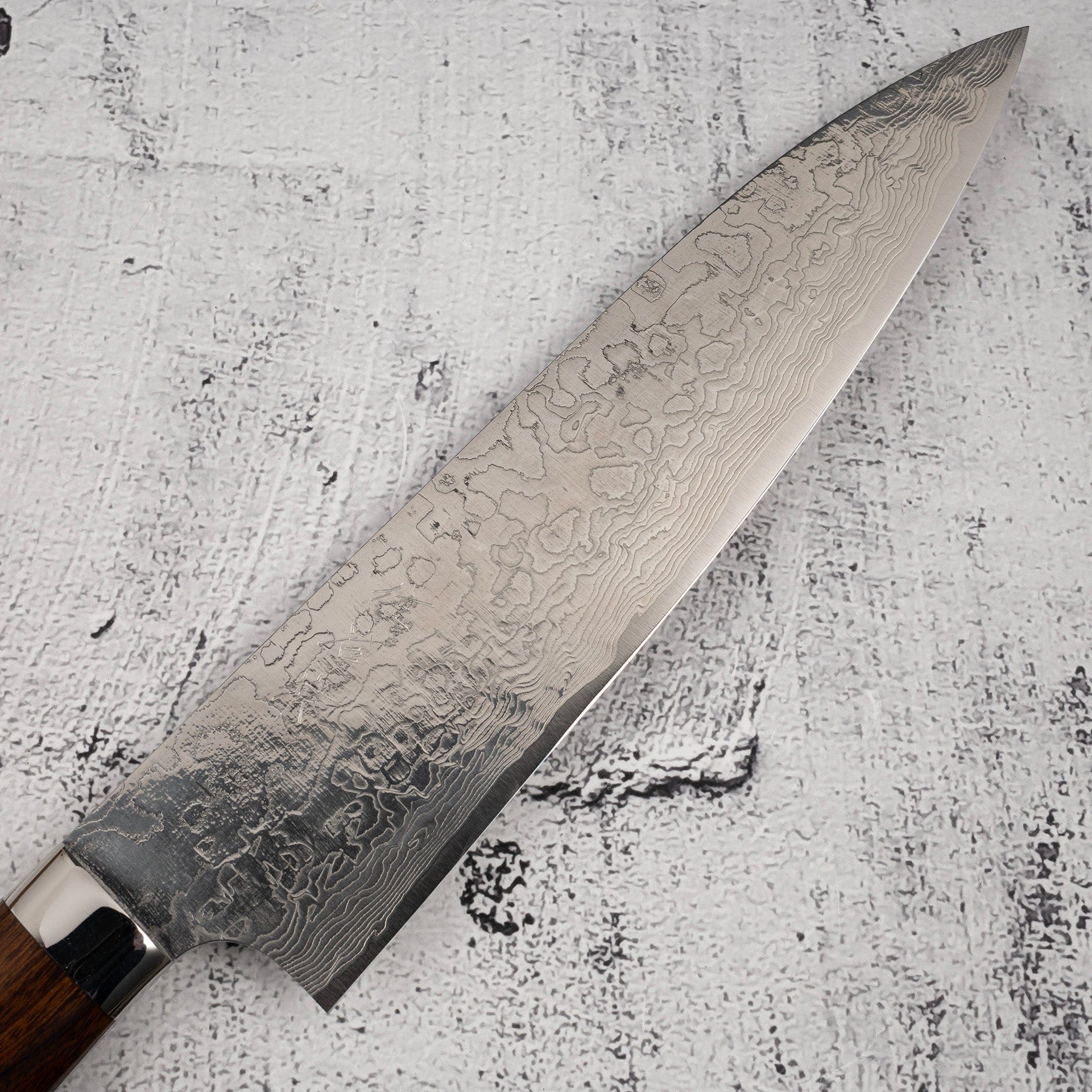 TakeshiSajiSG2DiamondDamascusGyuto210mmIronwoodc_55e883d7-67a7-4ee9-9175-0b7aed232be9.jpg Takeshi Saji SG2 Diamond Damascus Gyuto 210mm Ironwood, view 3
