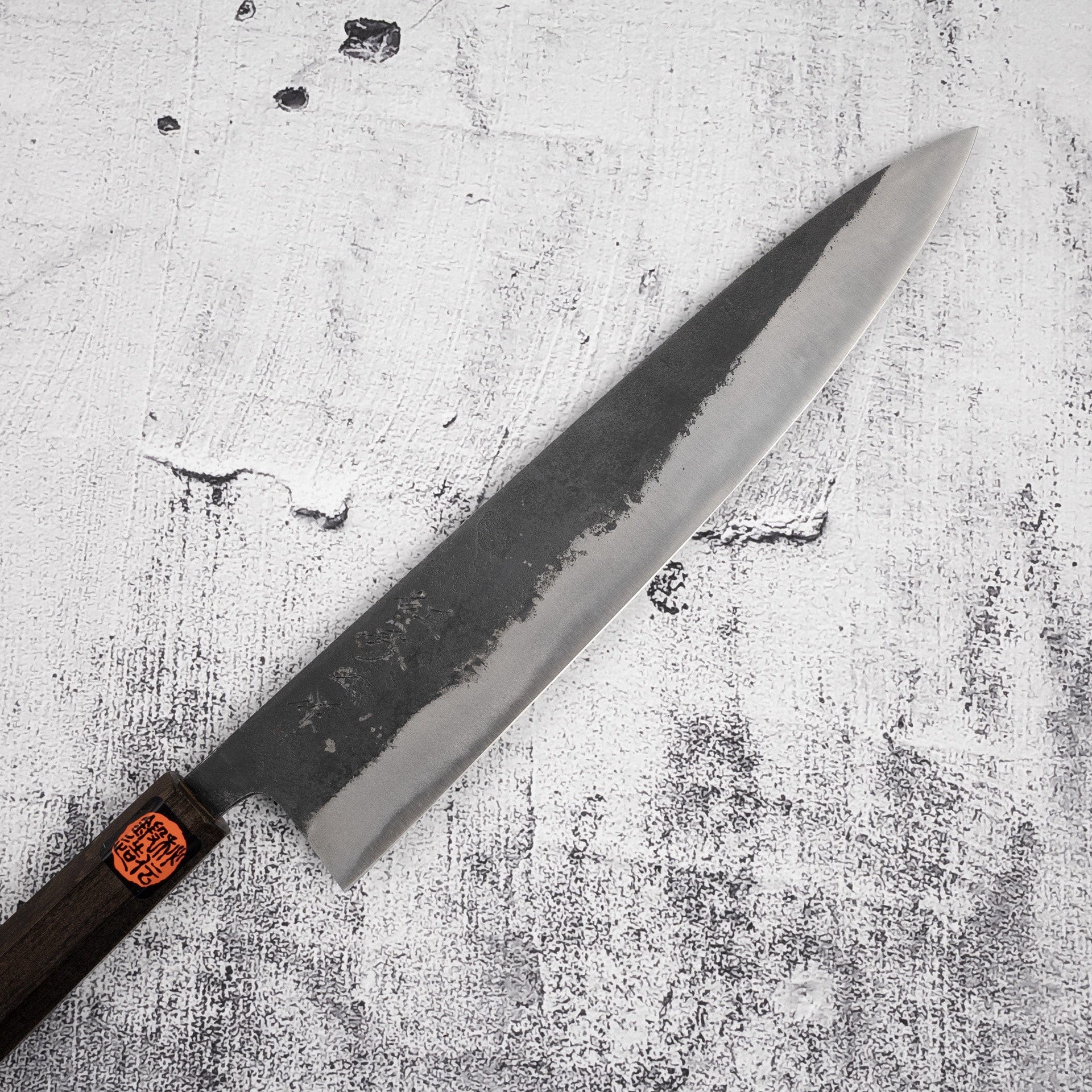 TanakaKUBlue2Gyuto270mm-20250801-07.jpg Tanaka Blue 2 Gyuto 270mm Kurouchi Black Chacate, view 2