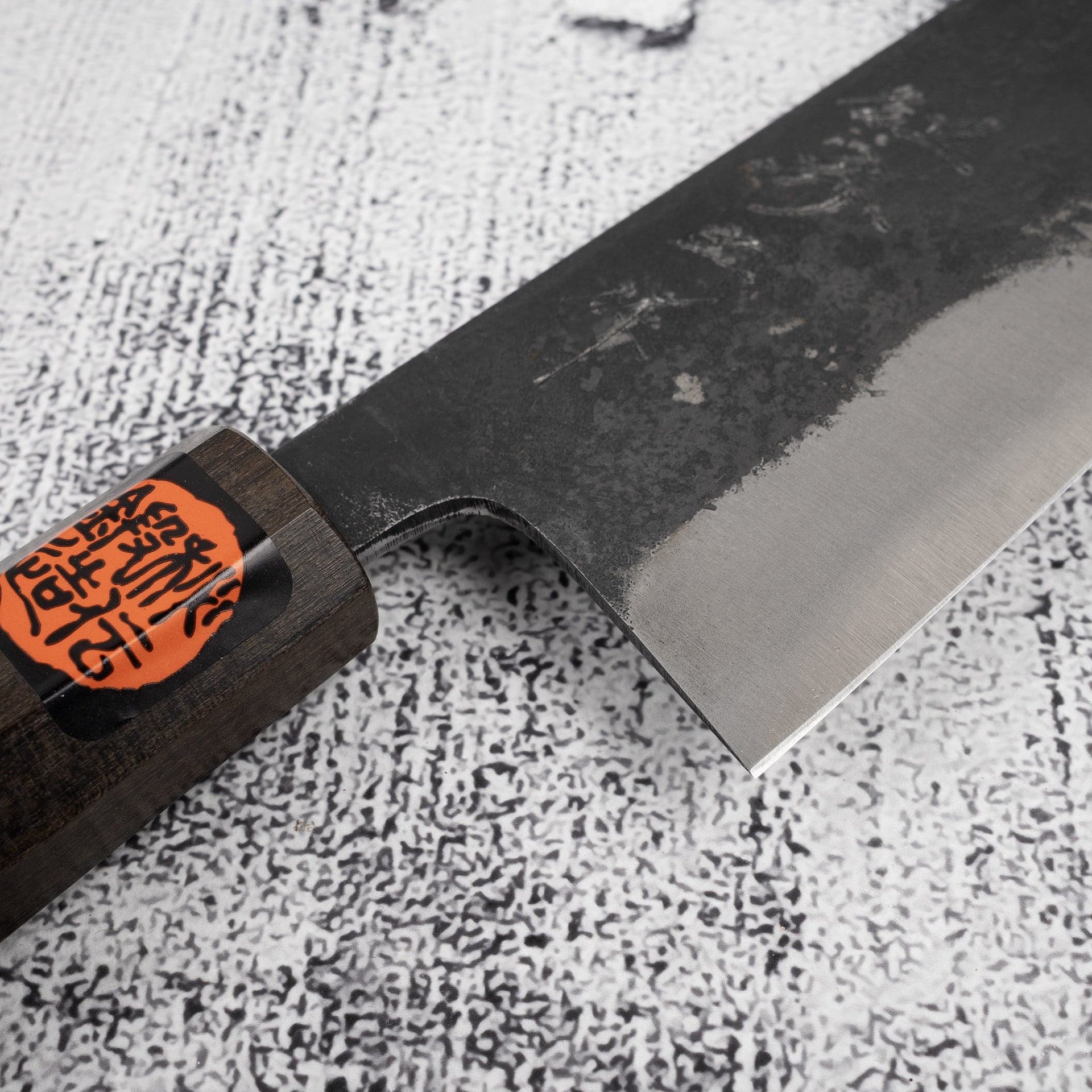TanakaKUBlue2Gyuto270mm-20250801-08.jpg Tanaka Blue 2 Gyuto 270mm Kurouchi Black Chacate, view 5
