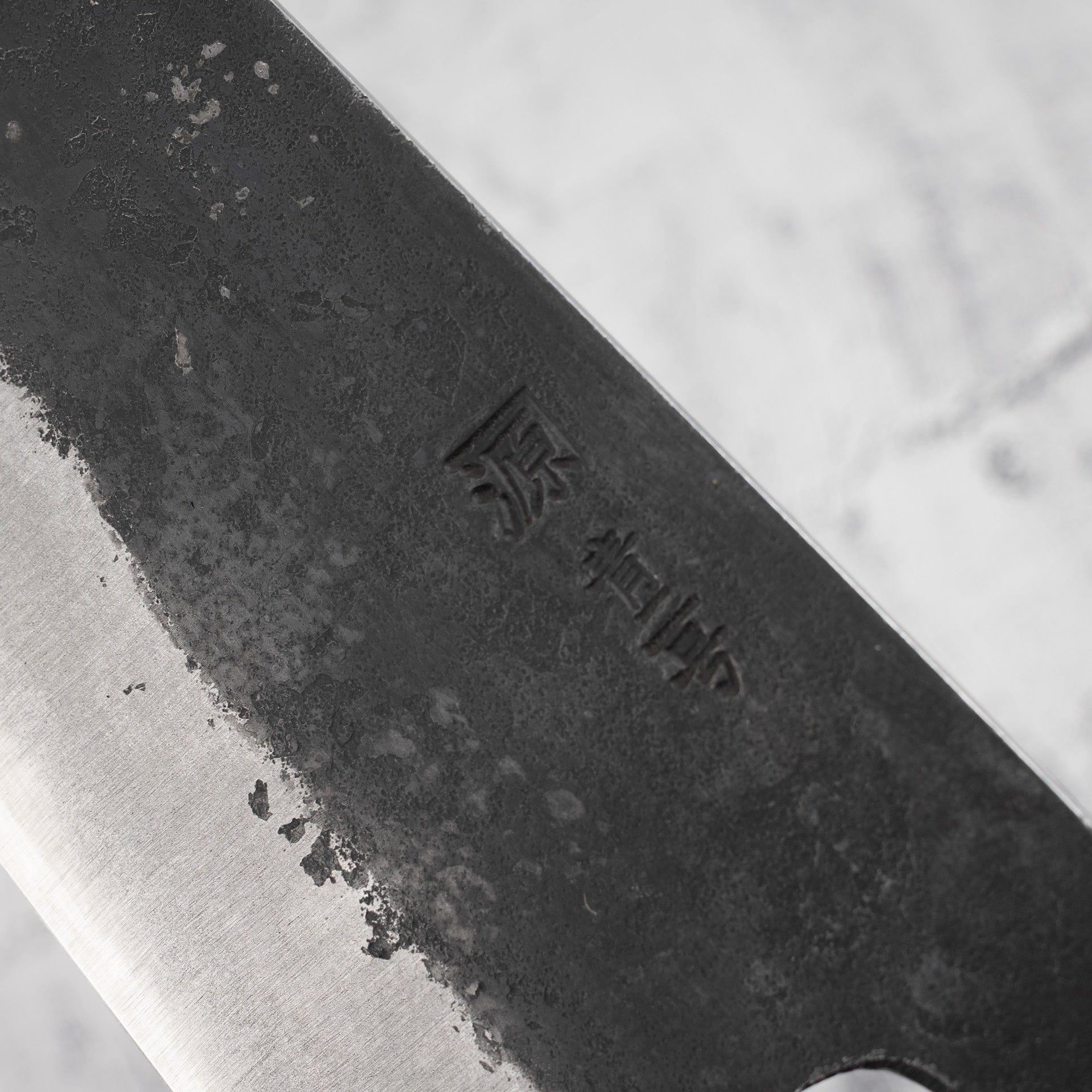 TanakaKUBlue2Gyuto270mm-20250801-10.jpg Tanaka Blue 2 Gyuto 270mm Kurouchi Black Chacate, view 4