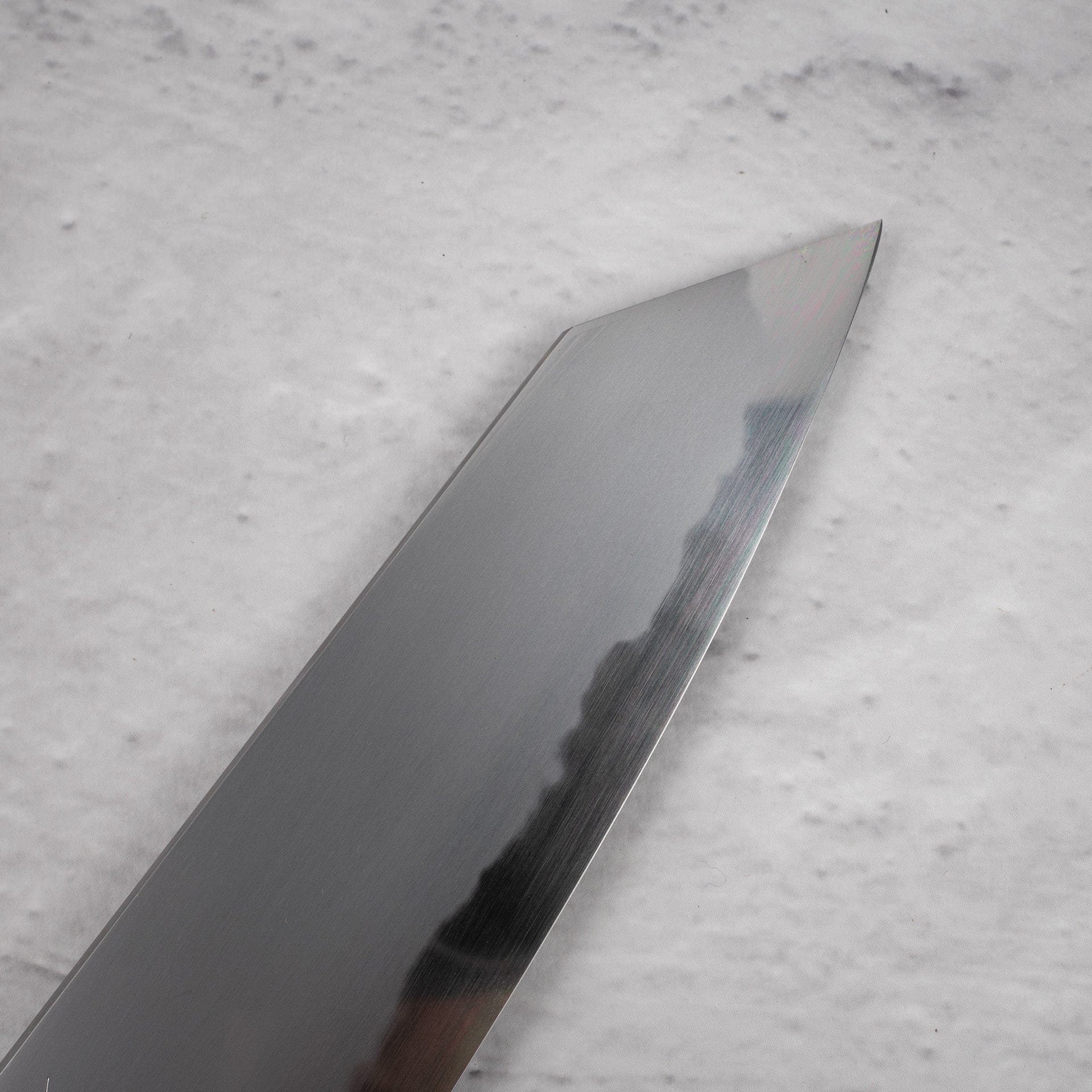 TetsujinGinsanK-tipGyuto210mmKasumi-20250509-06.jpg Tetsujin Blue 2 Kasumi K-tip Gyuto 210mm Ebony Handle, view 2