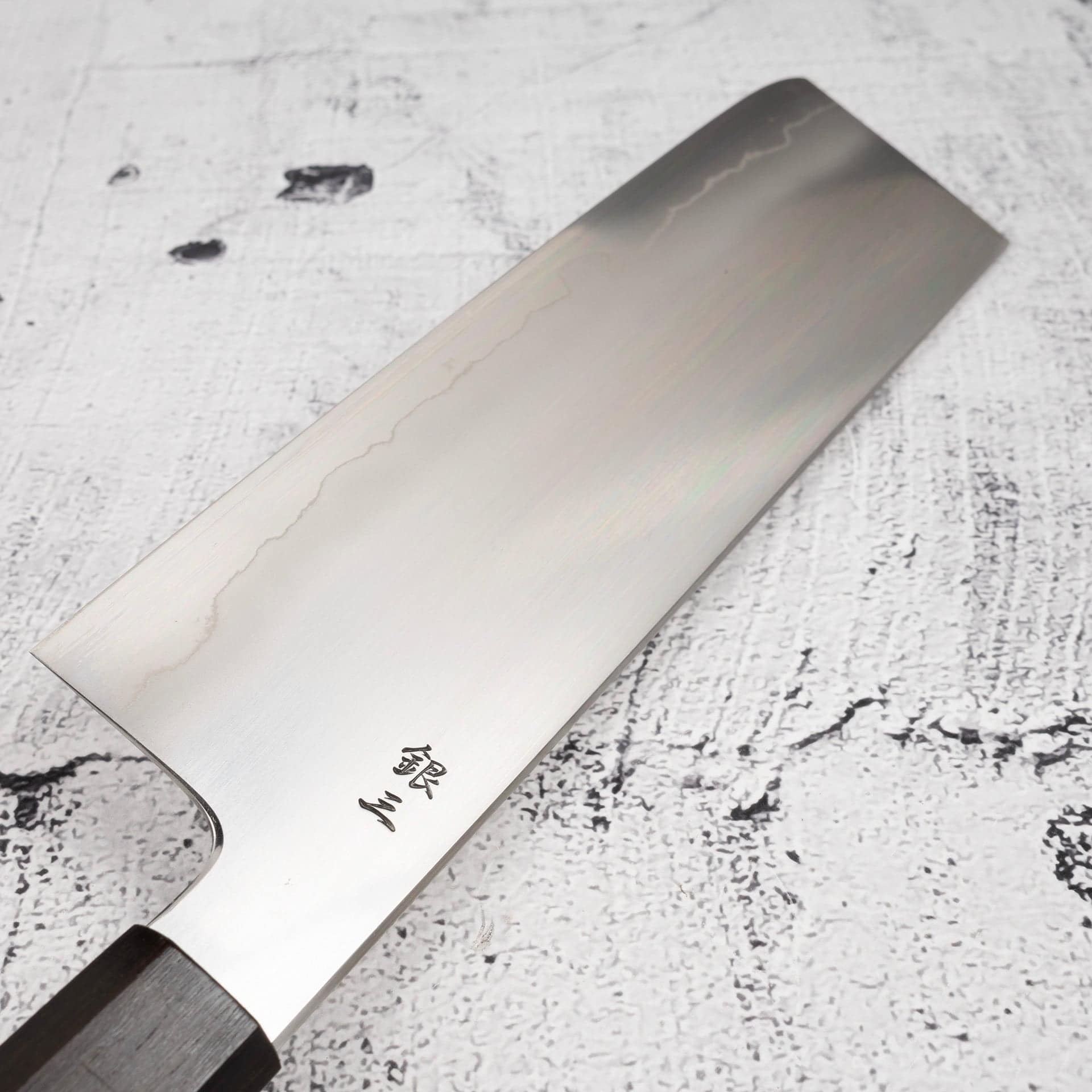 TetsujinGinsanUkiba180mmEbonyHandled_201f9759-ada9-47d8-bbac-2a4208d8e9e4.jpg Tetsujin Ginsan Ukiba Nakiri 180mm Ebony Handle, view 4