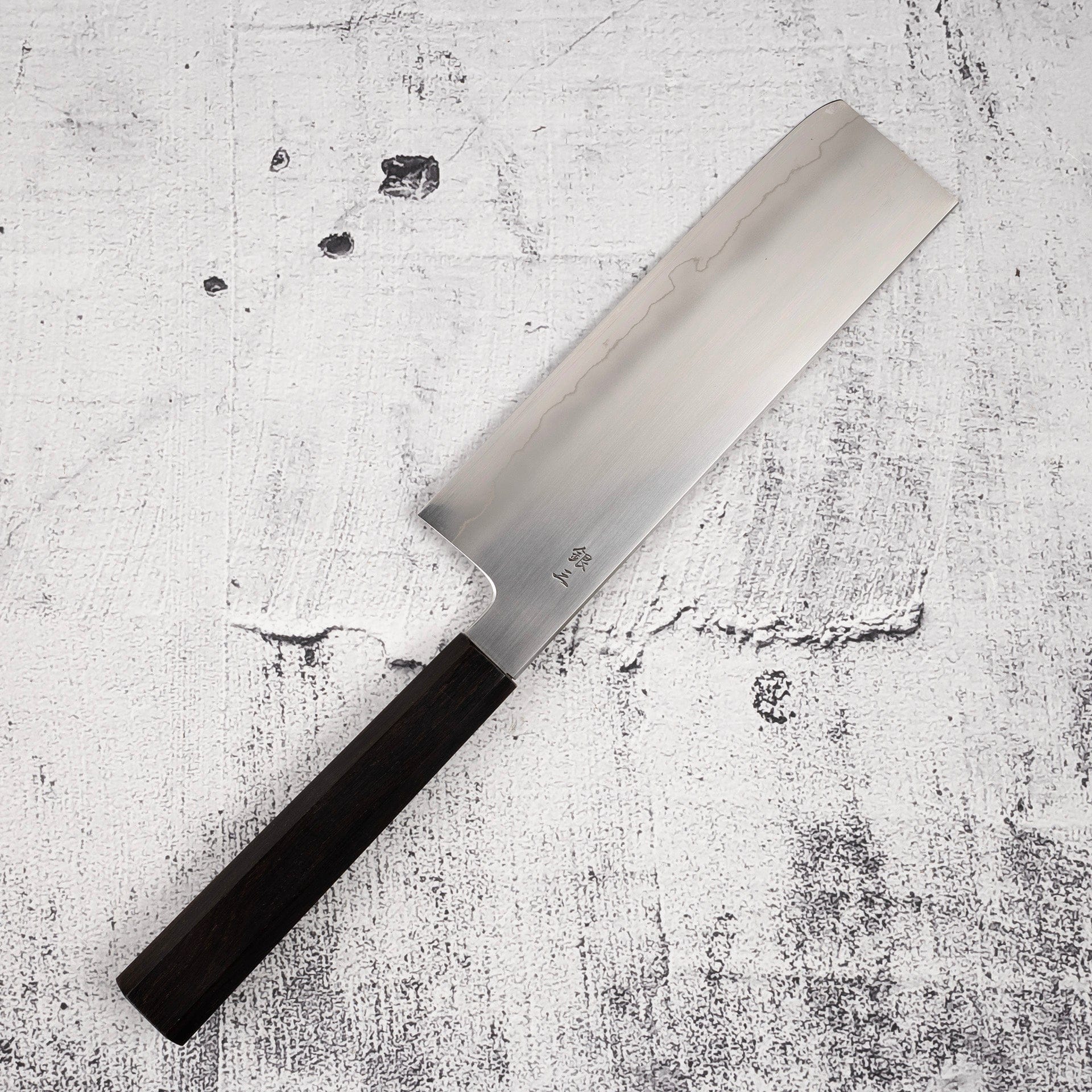 TetsujinGinsanUkiba180mmEbonyHandlee_ab3652e8-7b00-4778-8ef7-a58e036440e0.jpg Tetsujin Ginsan Ukiba Nakiri 180mm Ebony Handle, view 5