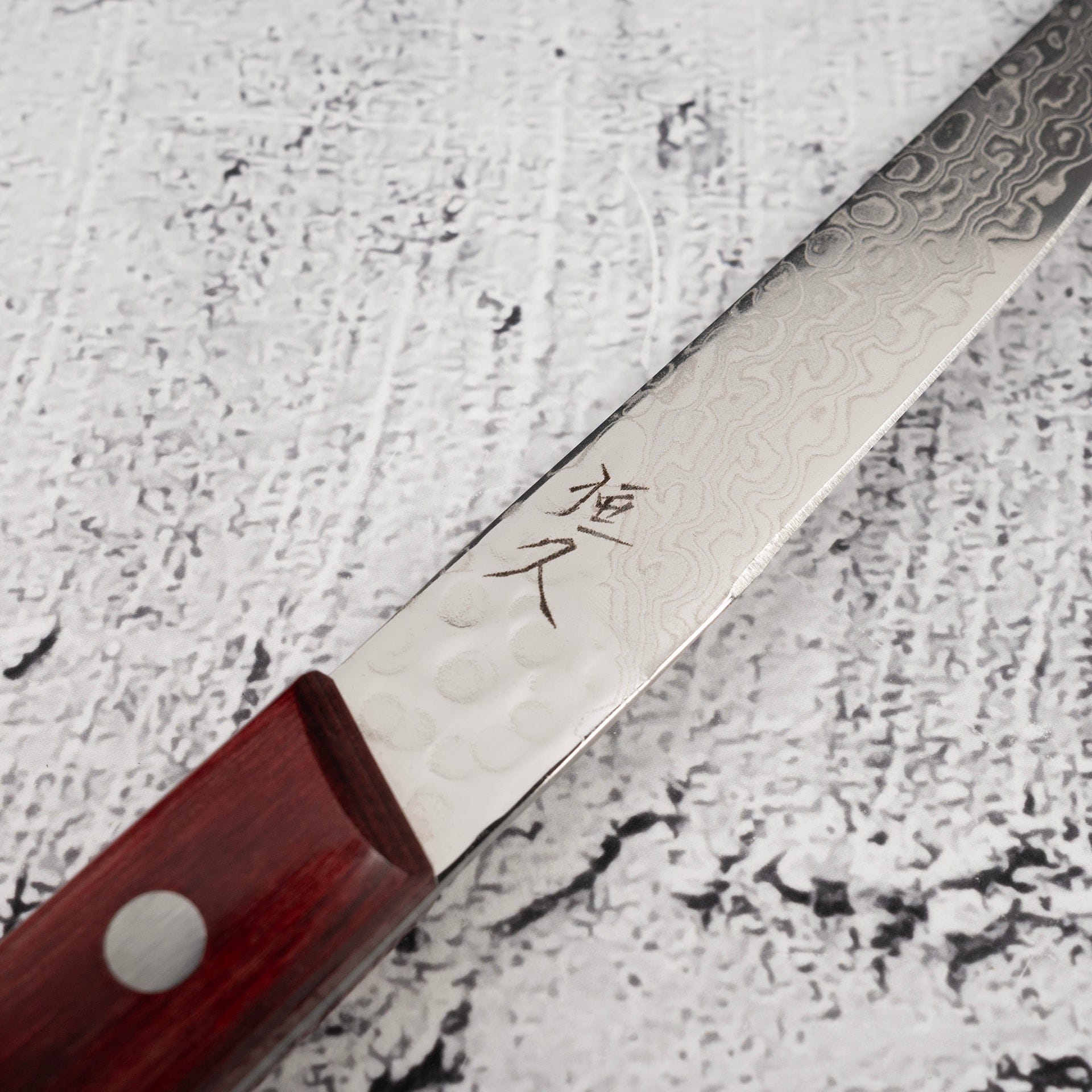 TsunehisaAUS10DamascusSteakKnifeRedc_e57e404c-2836-4912-a575-3883e7b14f97.jpg Tsunehisa AUS10 Damascus Steak Knife Red, view 3