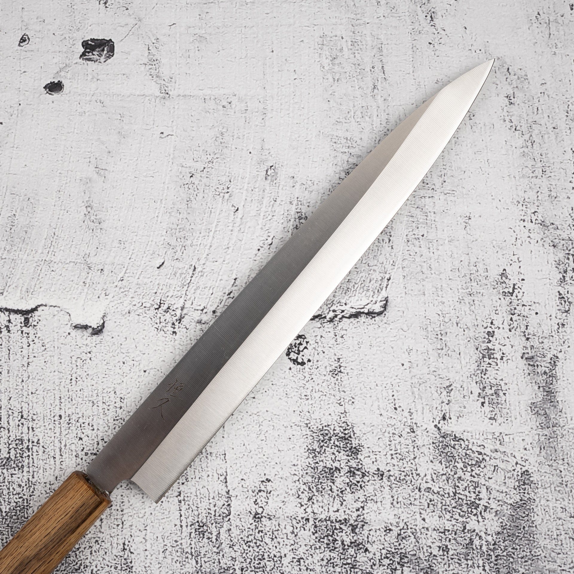 TsunehisaAUS8Yanagiba270mmMonoKashiYaki-20250806-07.jpg Tsunehisa AUS8 Yanagiba 270mm Monosteel Kashi, view 2