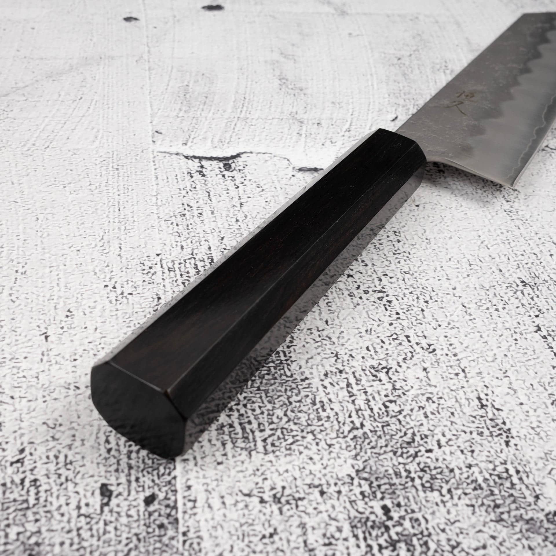 TsunehisaGinsanNashijiBunka180mmEbonyHandled_38f0c38c-55a4-4f52-b253-96f8db8e0a62.jpg Tsunehisa Ginsan Nashiji Bunka 180mm Ebony Handle, view 4