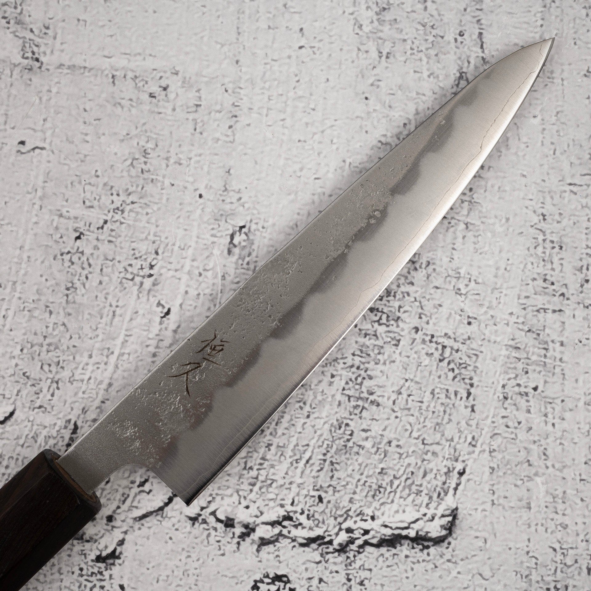 TsunehisaGinsanNashijiPetty135mmEbonyHandleb.jpg Tsunehisa Ginsan Nashiji Petty 135mm Ebony Handle, view 2