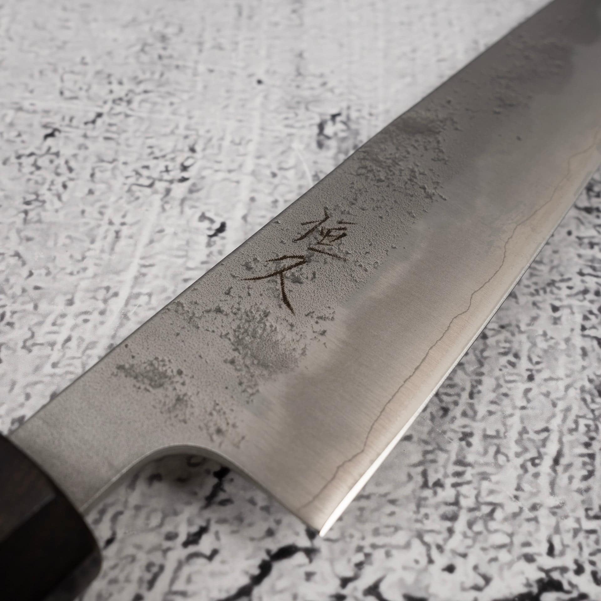 TsunehisaGinsanNashijiPetty135mmEbonyHandlec.jpg Tsunehisa Ginsan Nashiji Petty 135mm Ebony Handle, view 3