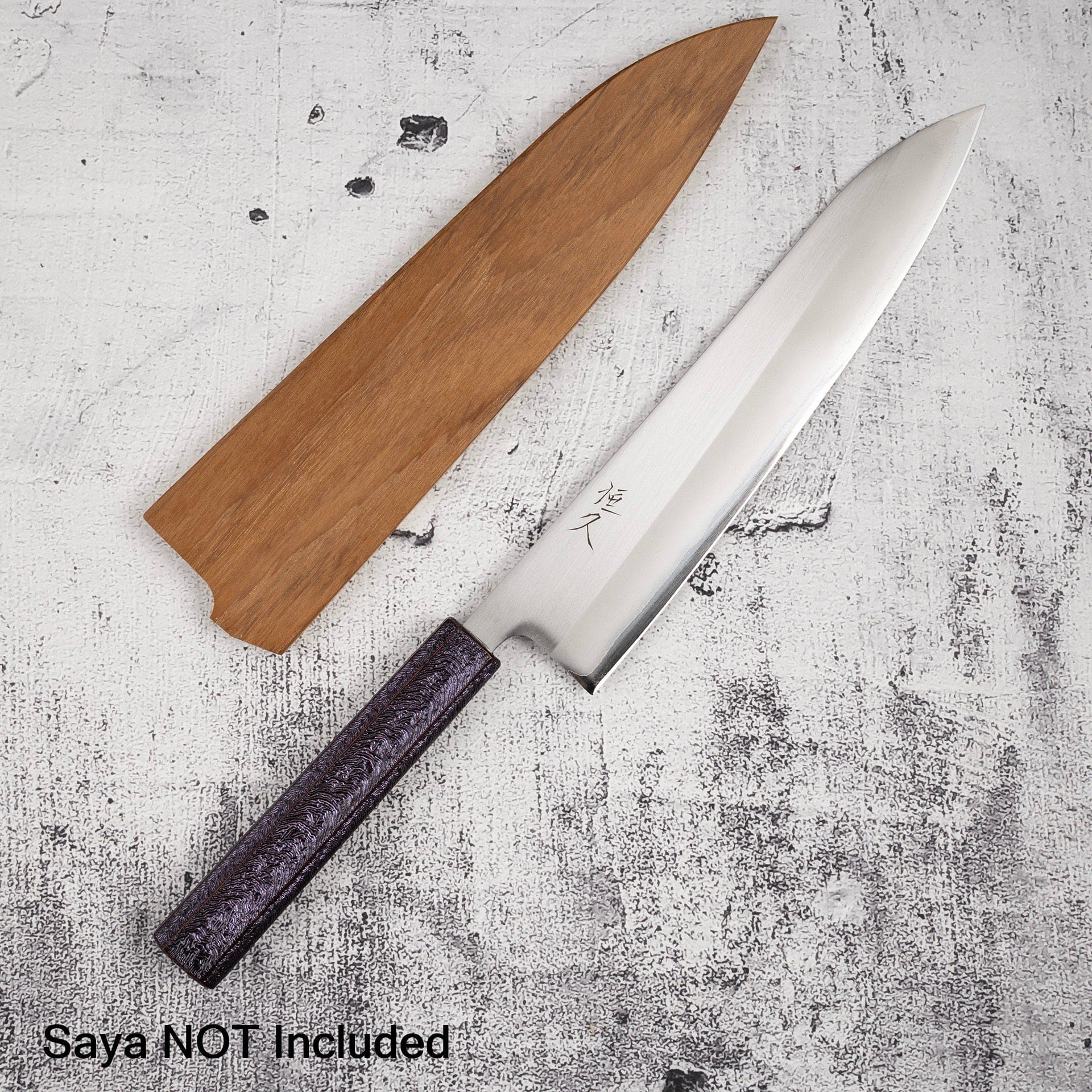TsunehisaWhite1SSCladKasumiGyuto240mmPurpleHandleh_e807dc35-cc5e-433e-821b-ba99638493b3.jpg Tsunehisa White 1 S/S Clad Kasumi Gyuto 240mm Purple Handle, view 8