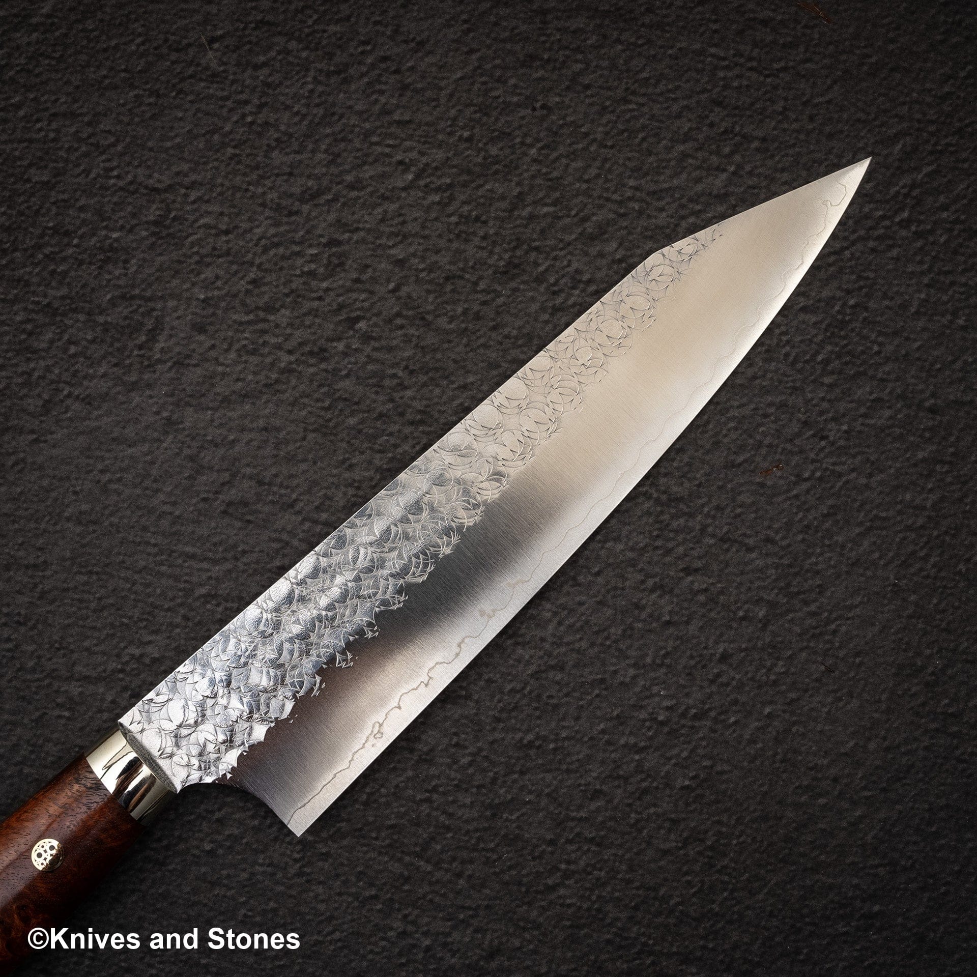 YoshimiKatoSG2MinamoKtipGyuto210mmAmboynaBurlWesternSP-20250326-02.jpg Yoshimi Kato SG2 Minamo Ktip Gyuto 210mm Amboyna Burl Western, view 2
