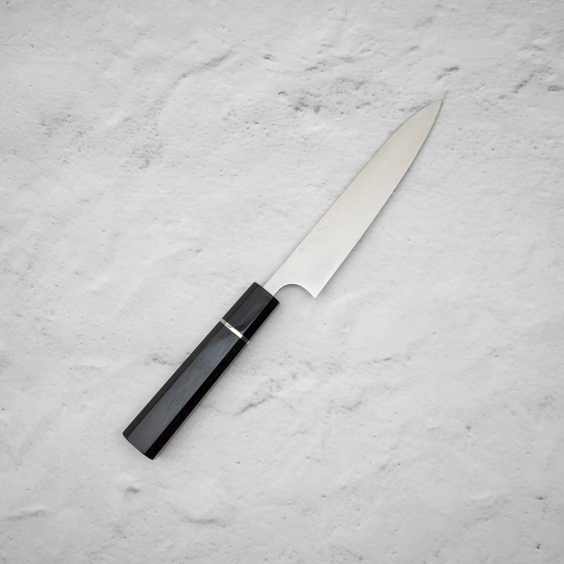 Yoshimi Kato SG2 Mirror Damascus Petty 150mm Ebony Handle