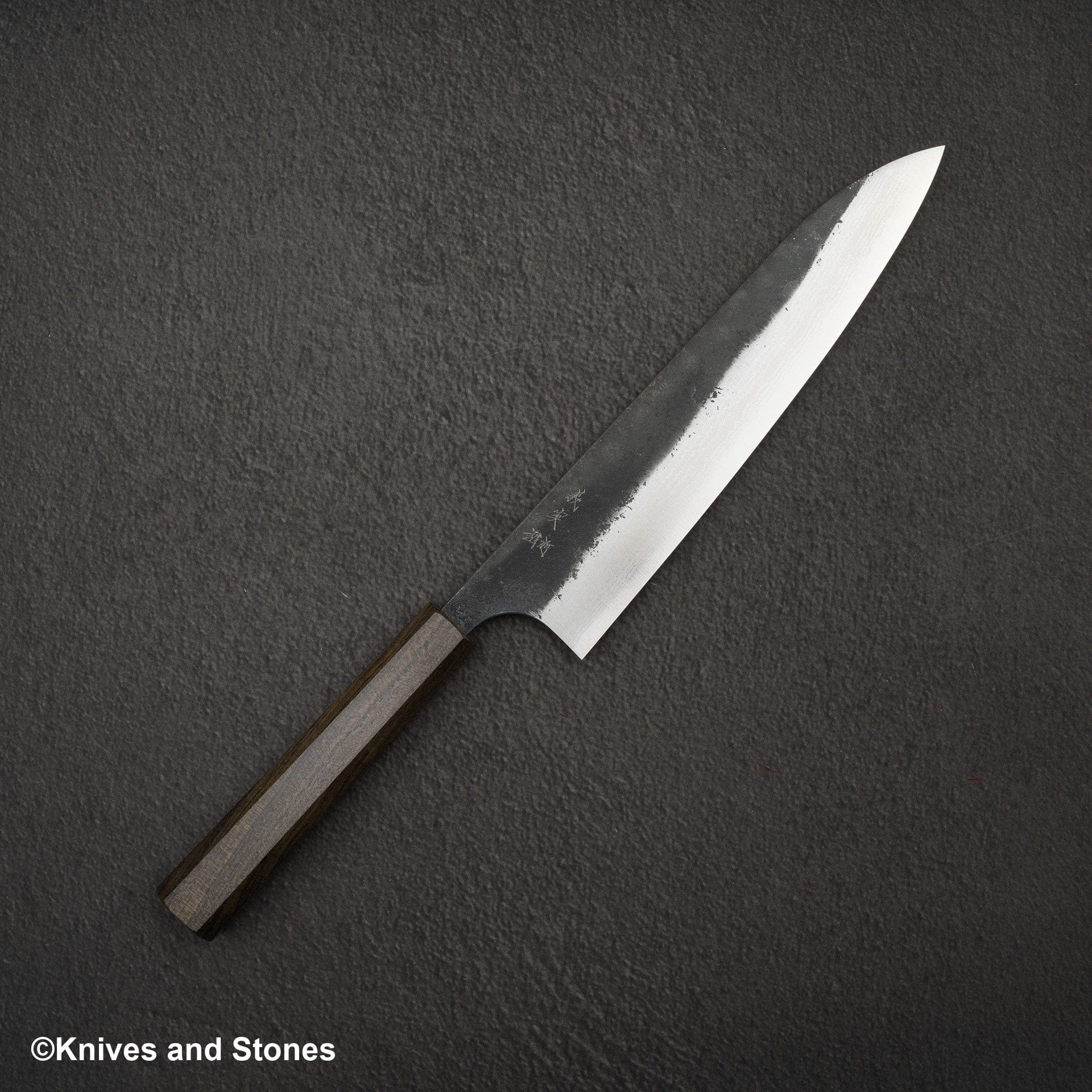Yoshimi Kato Kintaro Aogami Super Damascus KU Nashiji Gyuto 210mm