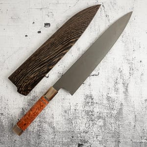 Exotic: Shoichi Hashimoto (橋本庄市) Zaregumo (ざれぐも・戯雲) Blue / White Coreless Gyuto 270mm