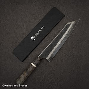 Hatsukokoro Itadaki Blue2 & White2 Dual Core Damasccus Tcushime K-tip Gyuto 240mm Birch Handle