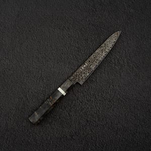 Hatsukokoro Saihyo SG2 Kurozome Black Damascus Petty 150mm Birch Handle