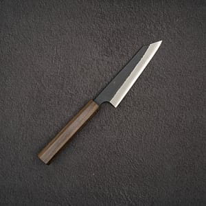 Nigara SG2 Kurouchi Tsuchime Double-bevel Honesuki (Boning knife) 150mm Black Cha